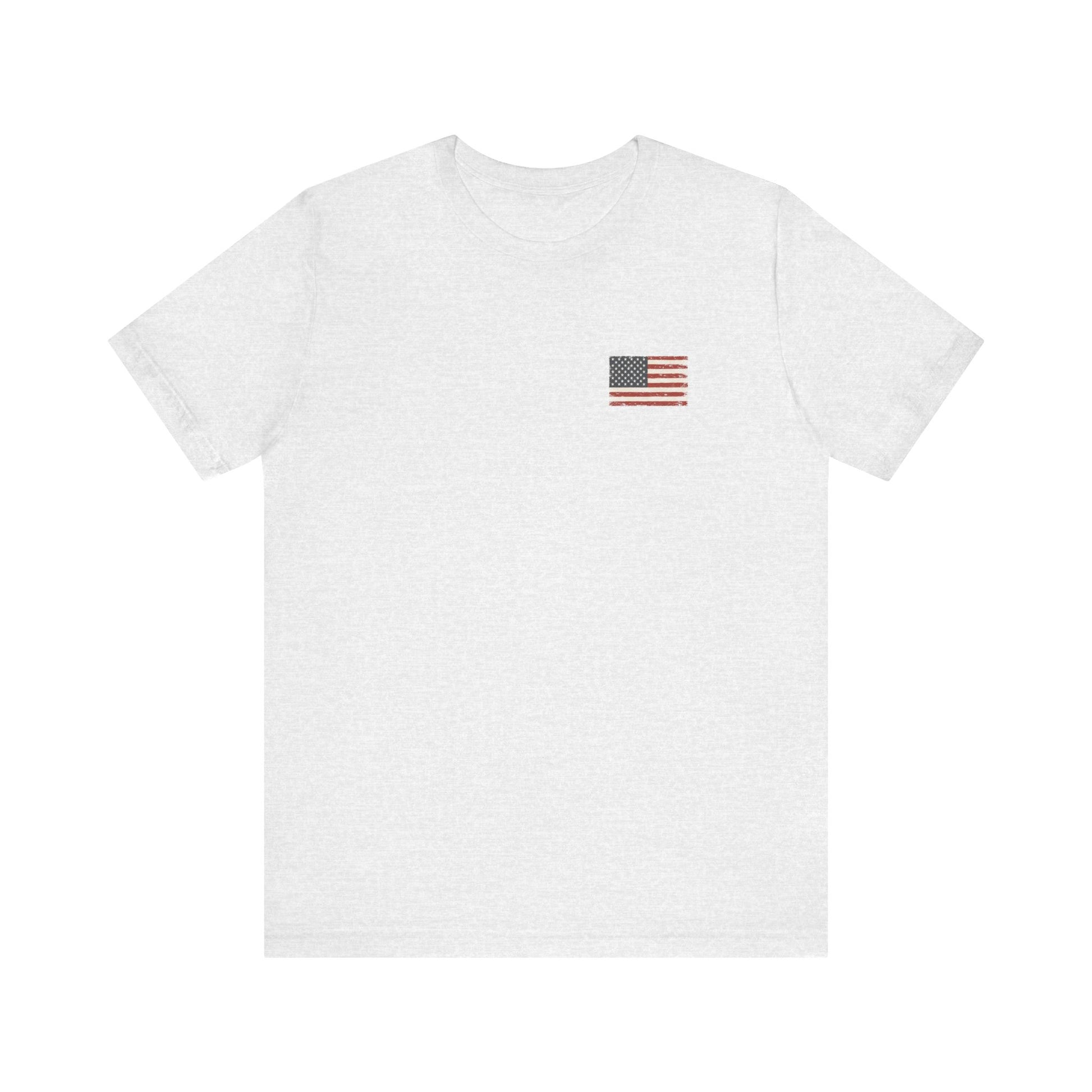 Ash Front Flag Logo of Forged with Freedom Musket  Doxa Kairos™ T-Shirt