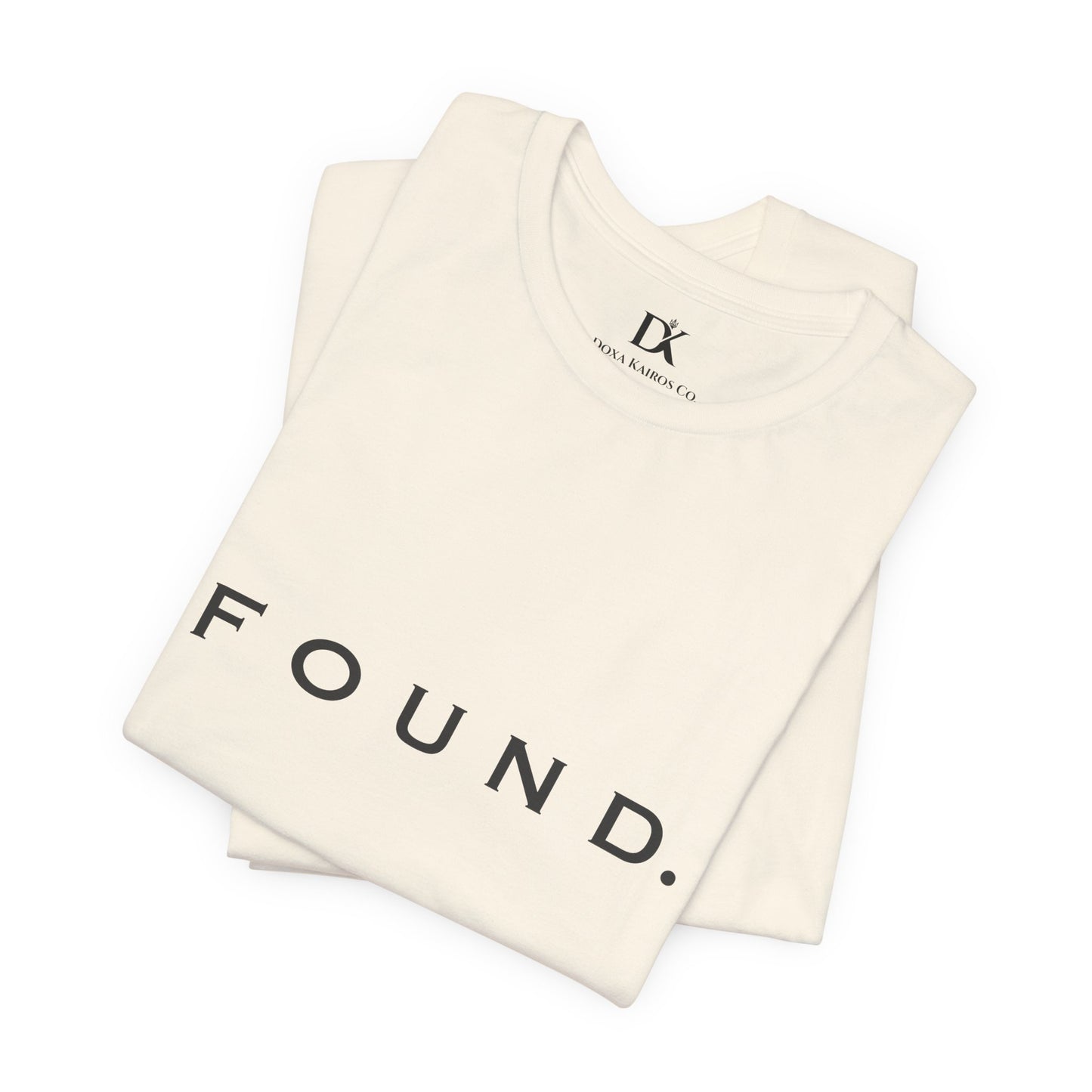 Folded Natural  Found Wordmark  Doxa Kairos™ T-Shirt