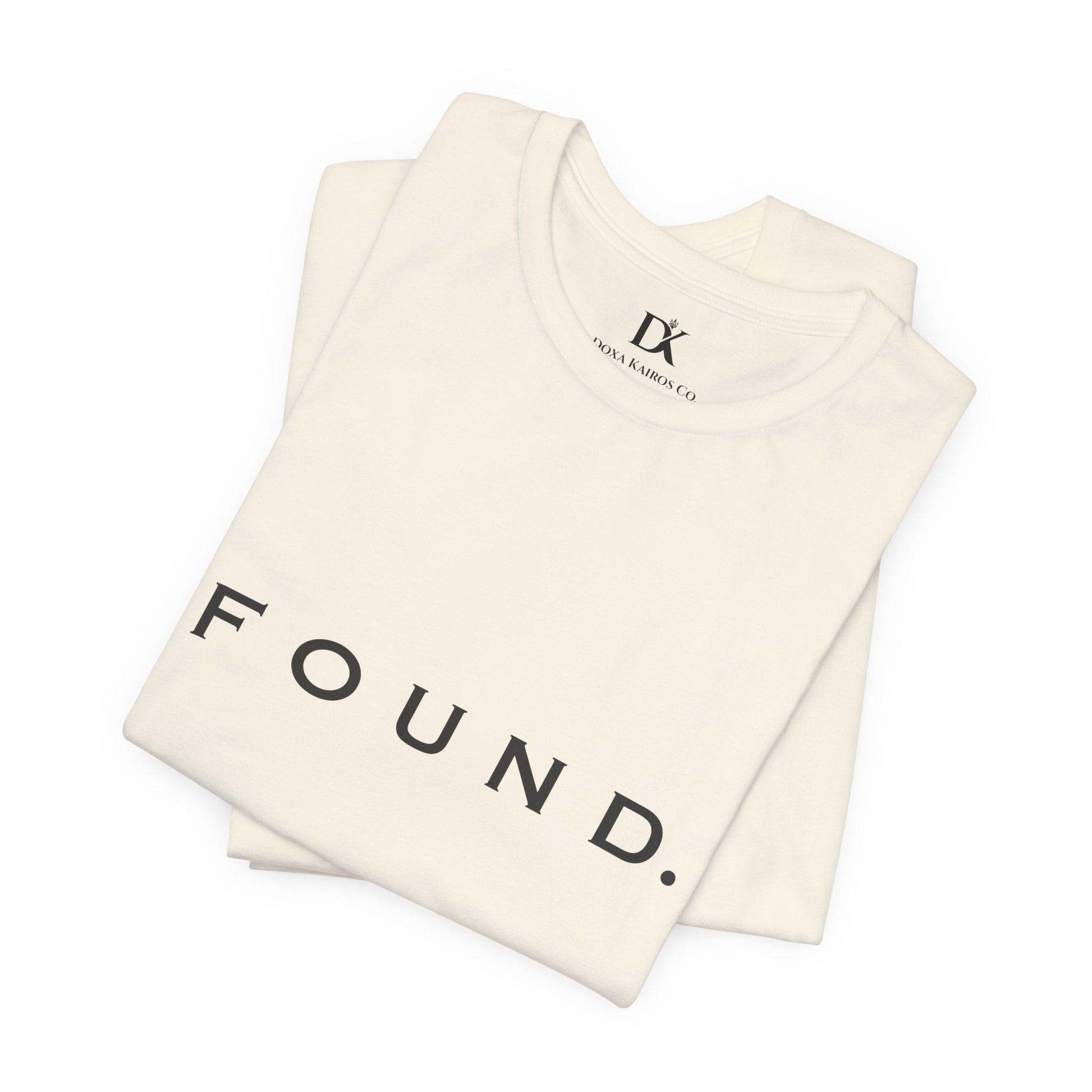 Folded Natural  Found Wordmark  Doxa Kairos™ T-Shirt