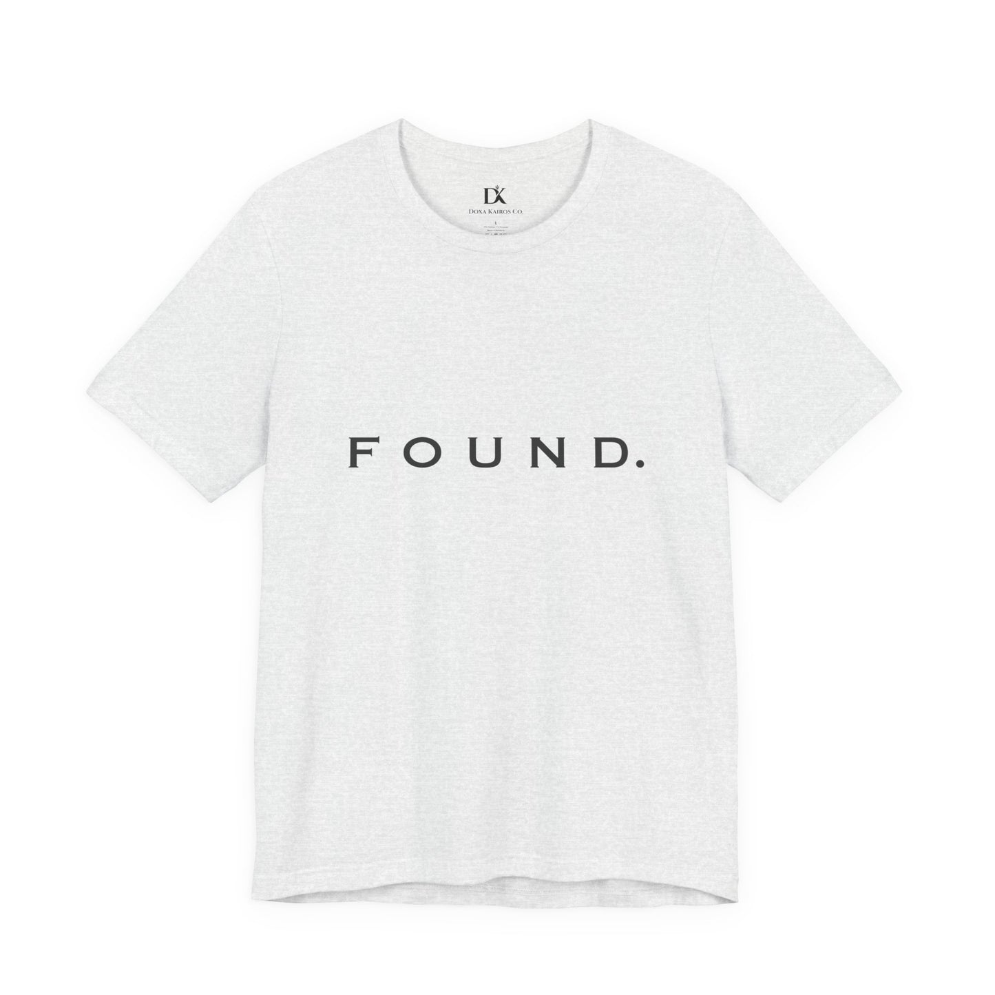 Front of Ash Found Wordmark  Doxa Kairos™ T-Shirt