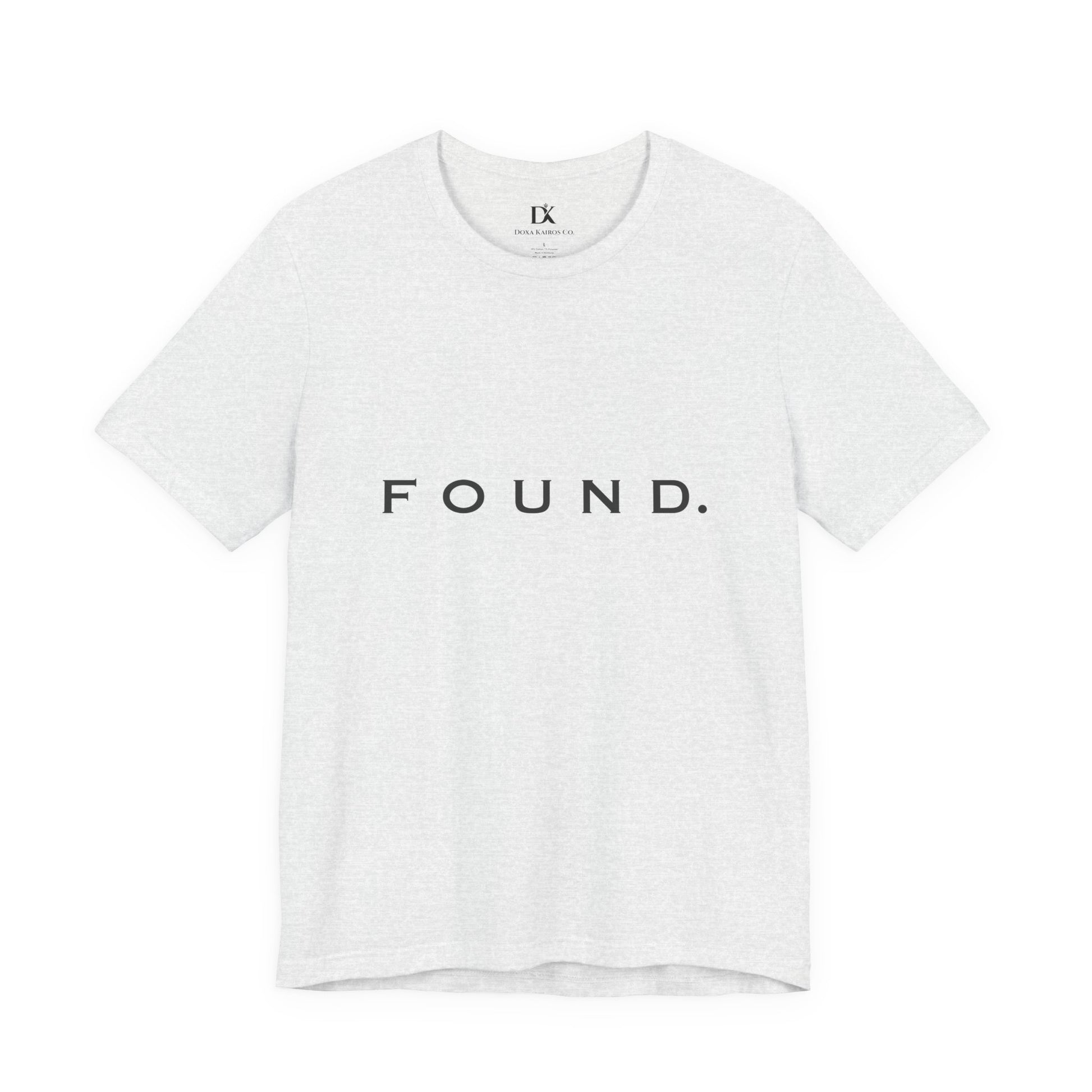 Front of Ash Found Wordmark  Doxa Kairos™ T-Shirt