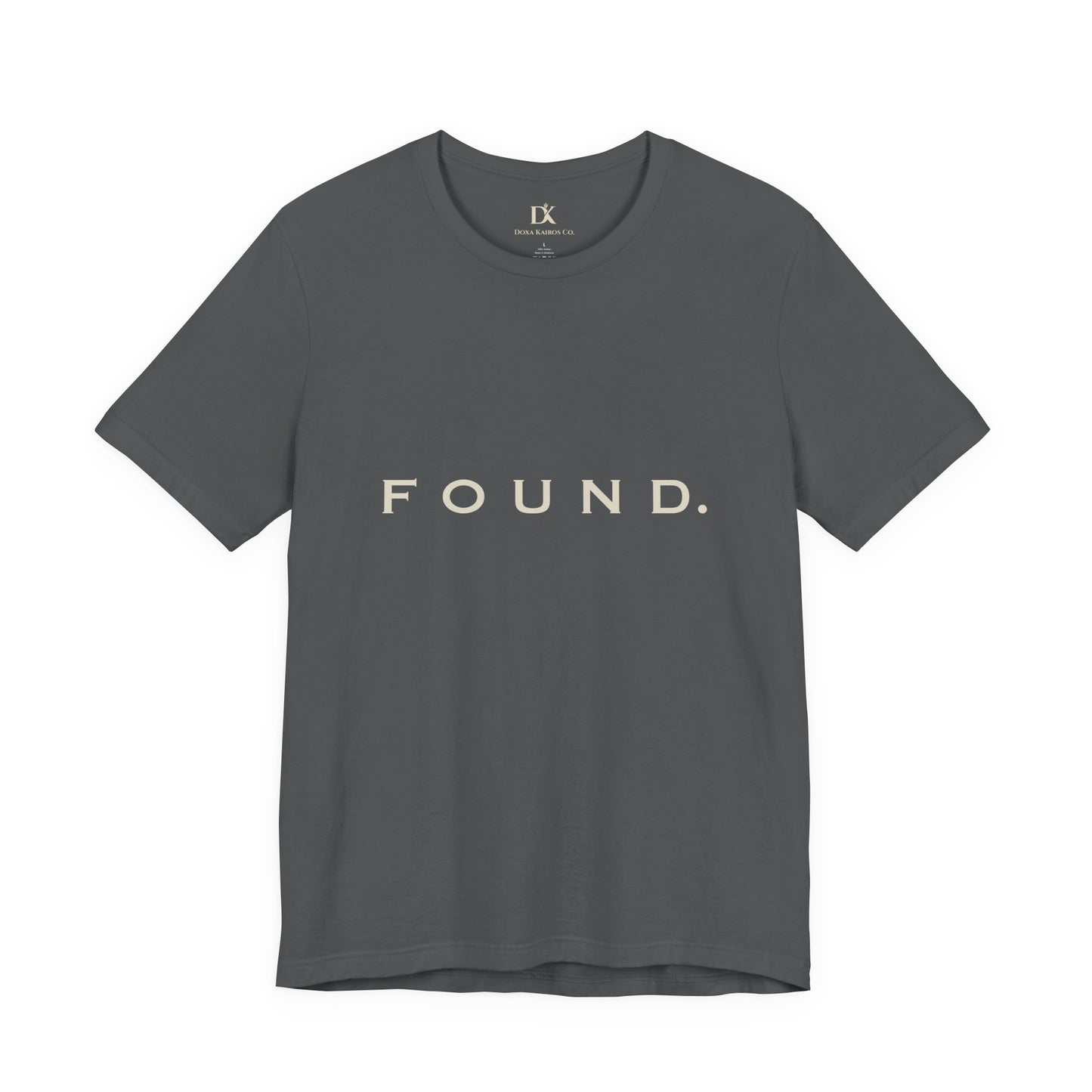 Front of Asphalt Found Wordmark  Doxa Kairos™ T-Shirt