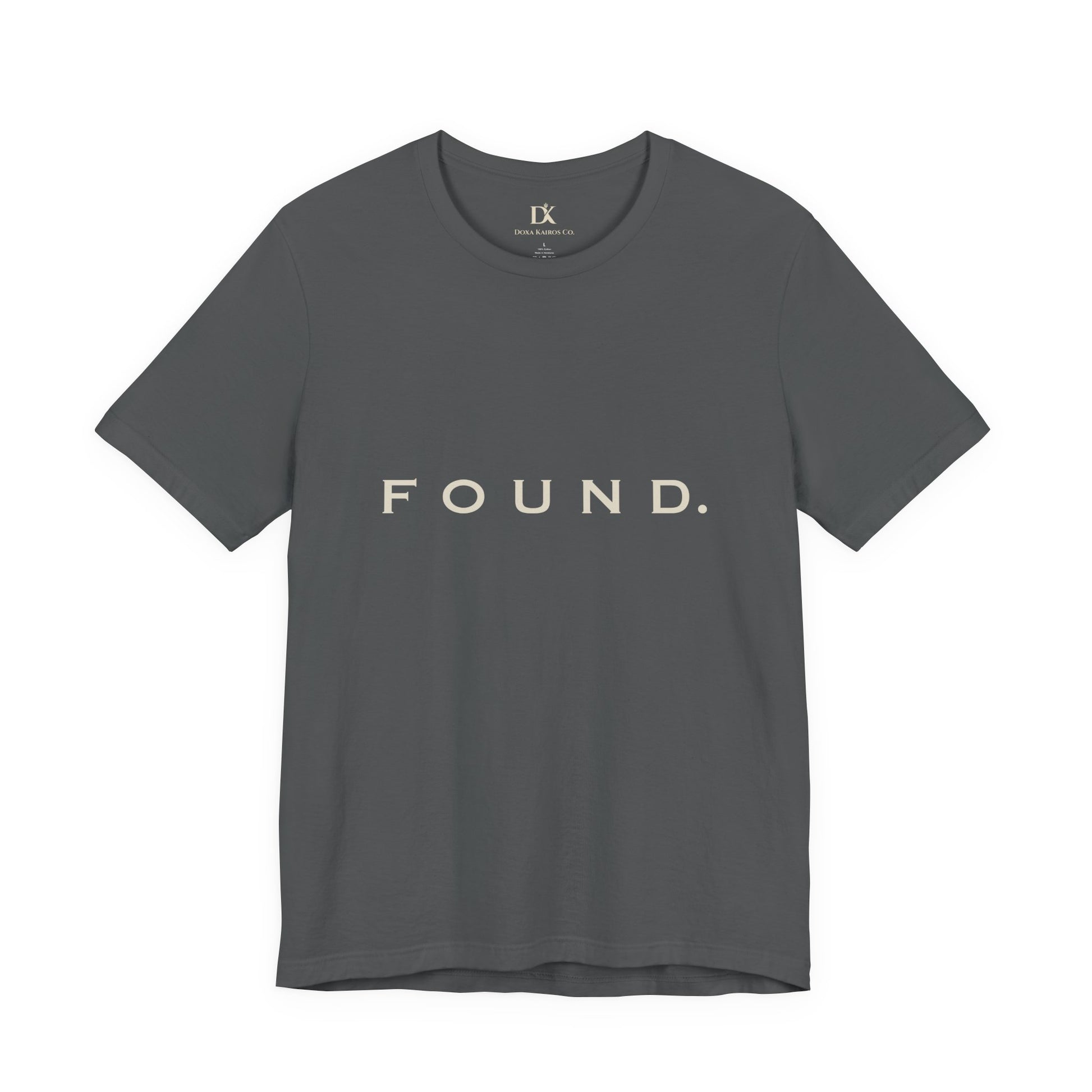 Front of Asphalt Found Wordmark  Doxa Kairos™ T-Shirt
