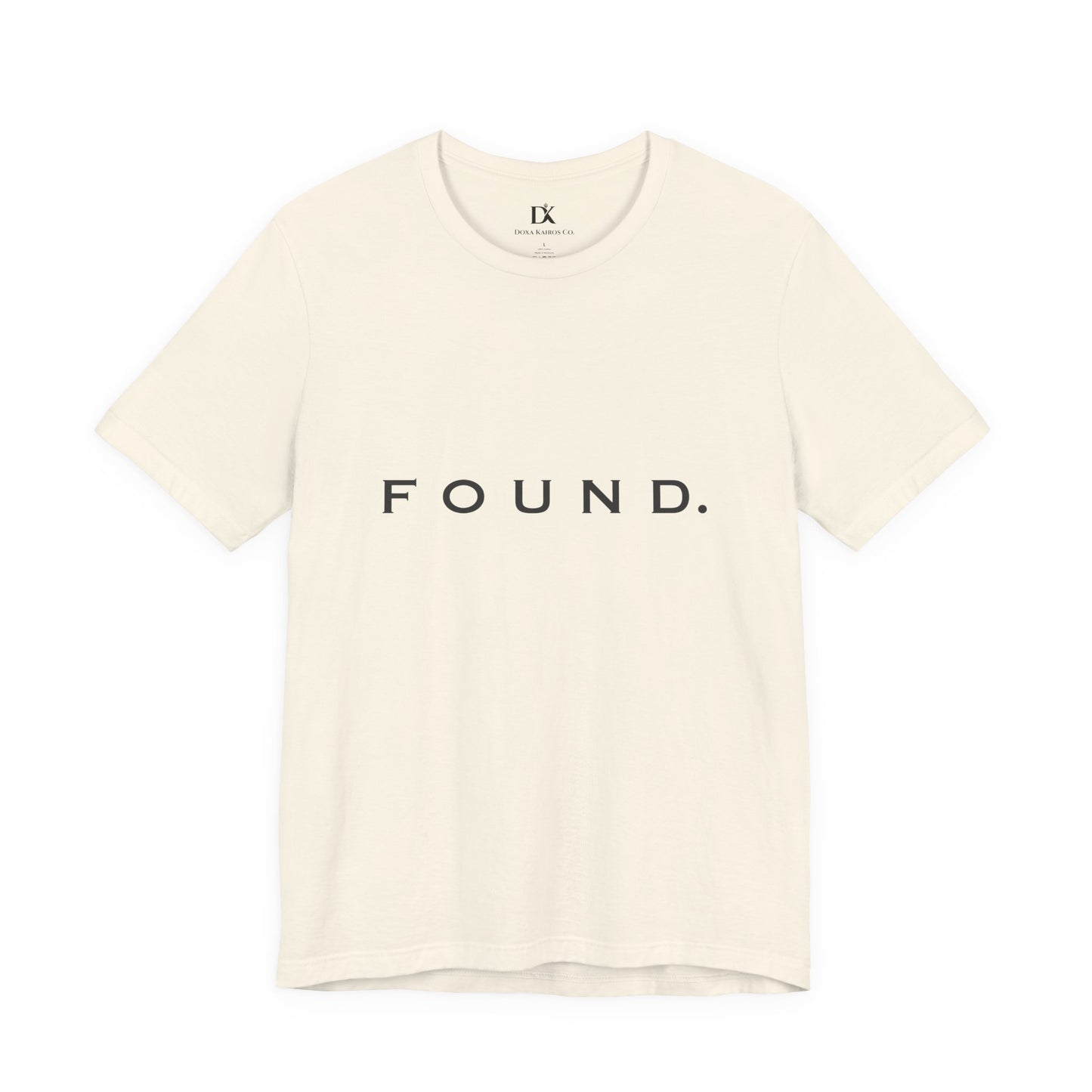 Front of Natural Found Wordmark  Doxa Kairos™ T-Shirt