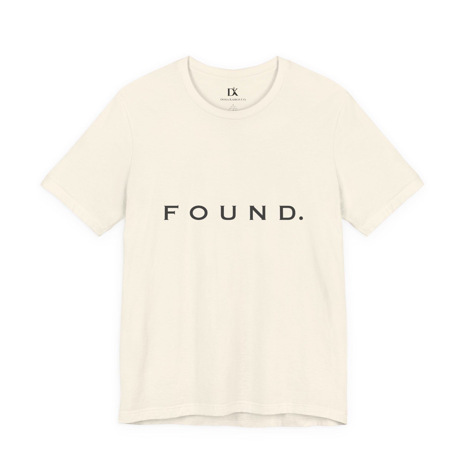 Front of Natural Found Wordmark  Doxa Kairos™ T-Shirt
