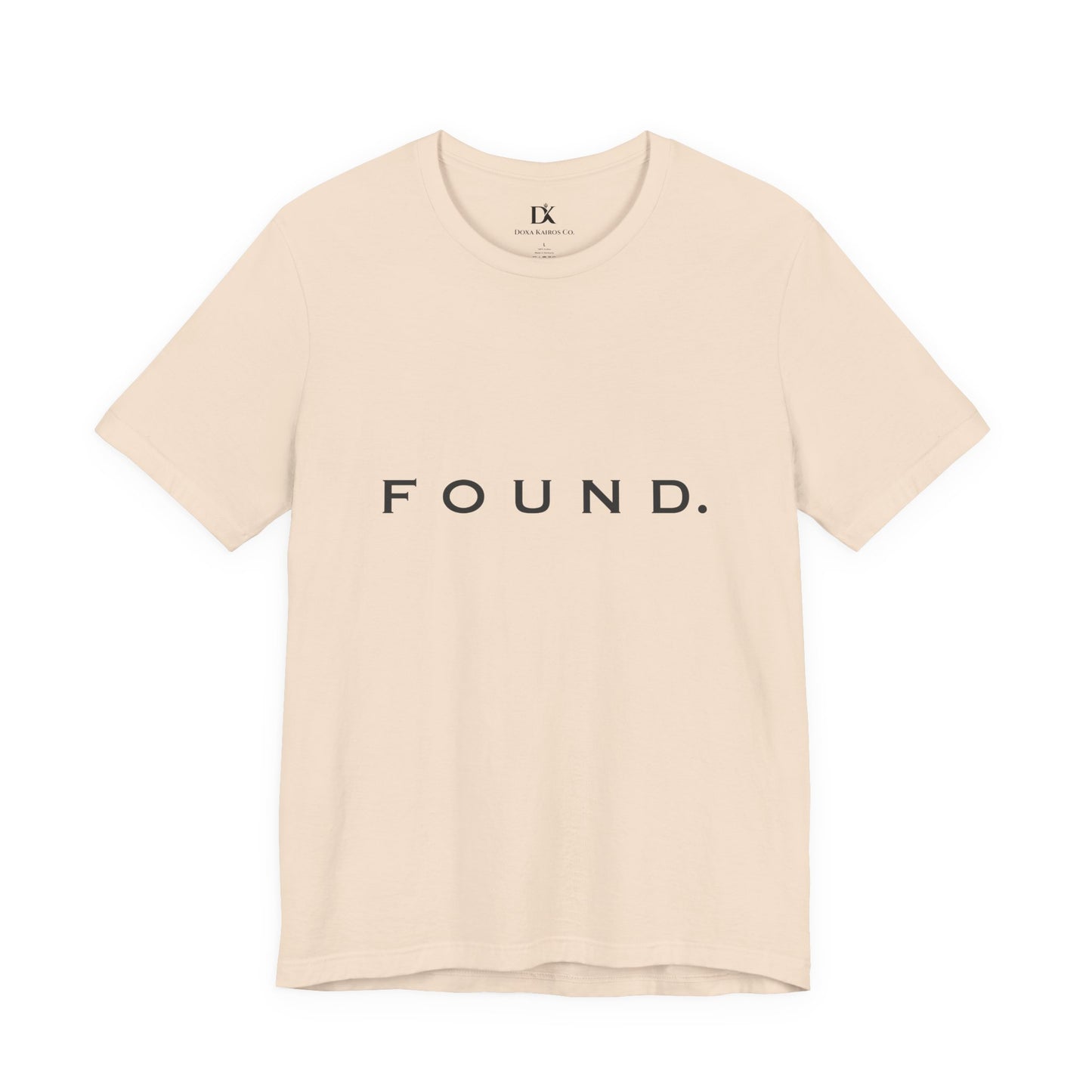 Front of Soft Cream Found Wordmark  Doxa Kairos™ T-Shirt