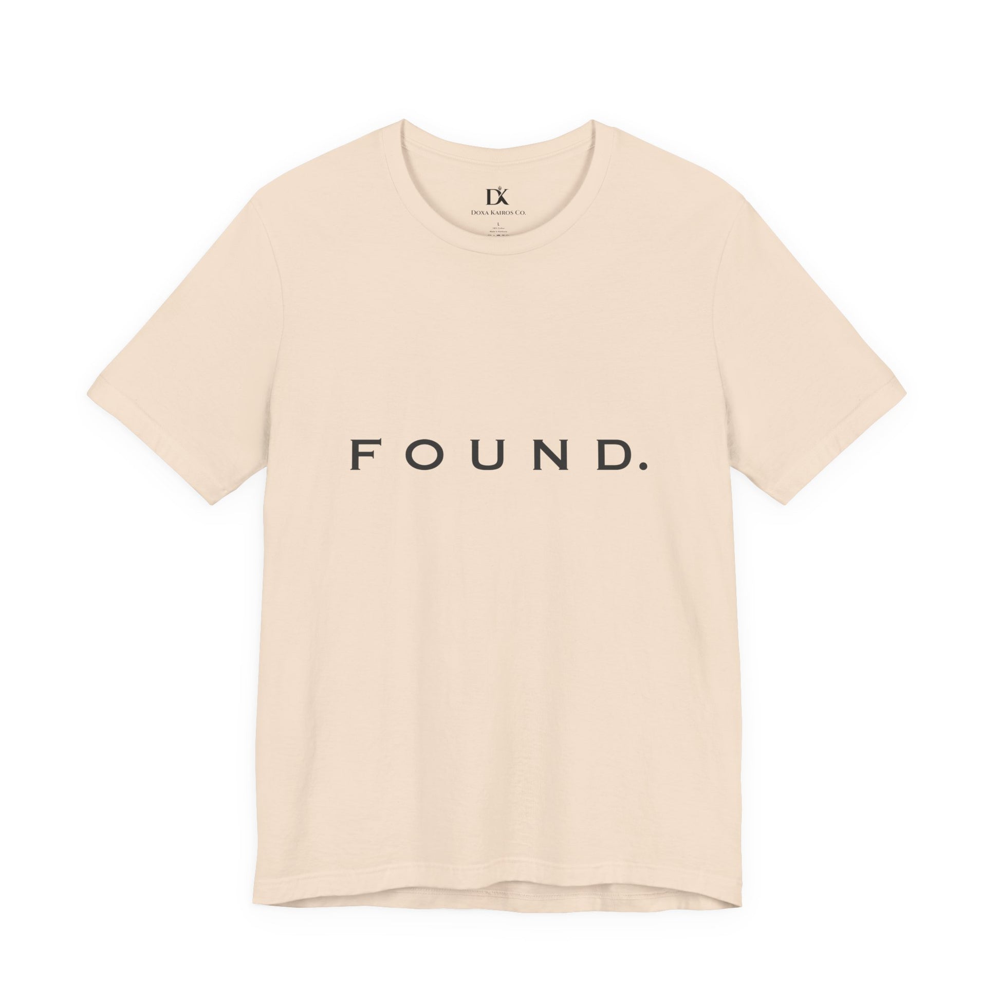 Front of Soft Cream Found Wordmark  Doxa Kairos™ T-Shirt