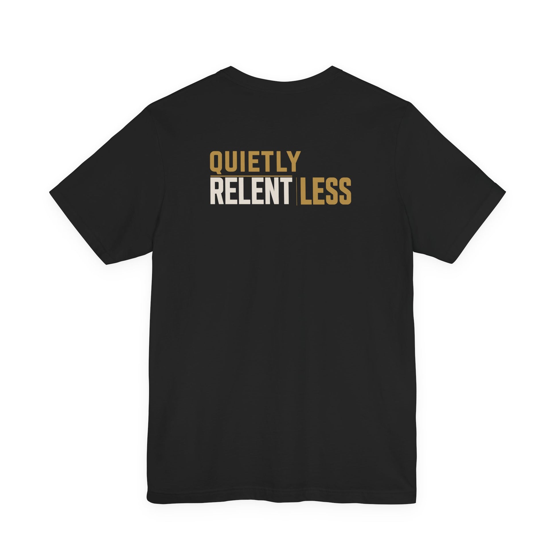 Back of Black Quietly Relentless Doxa Kairos™ T-Shirt