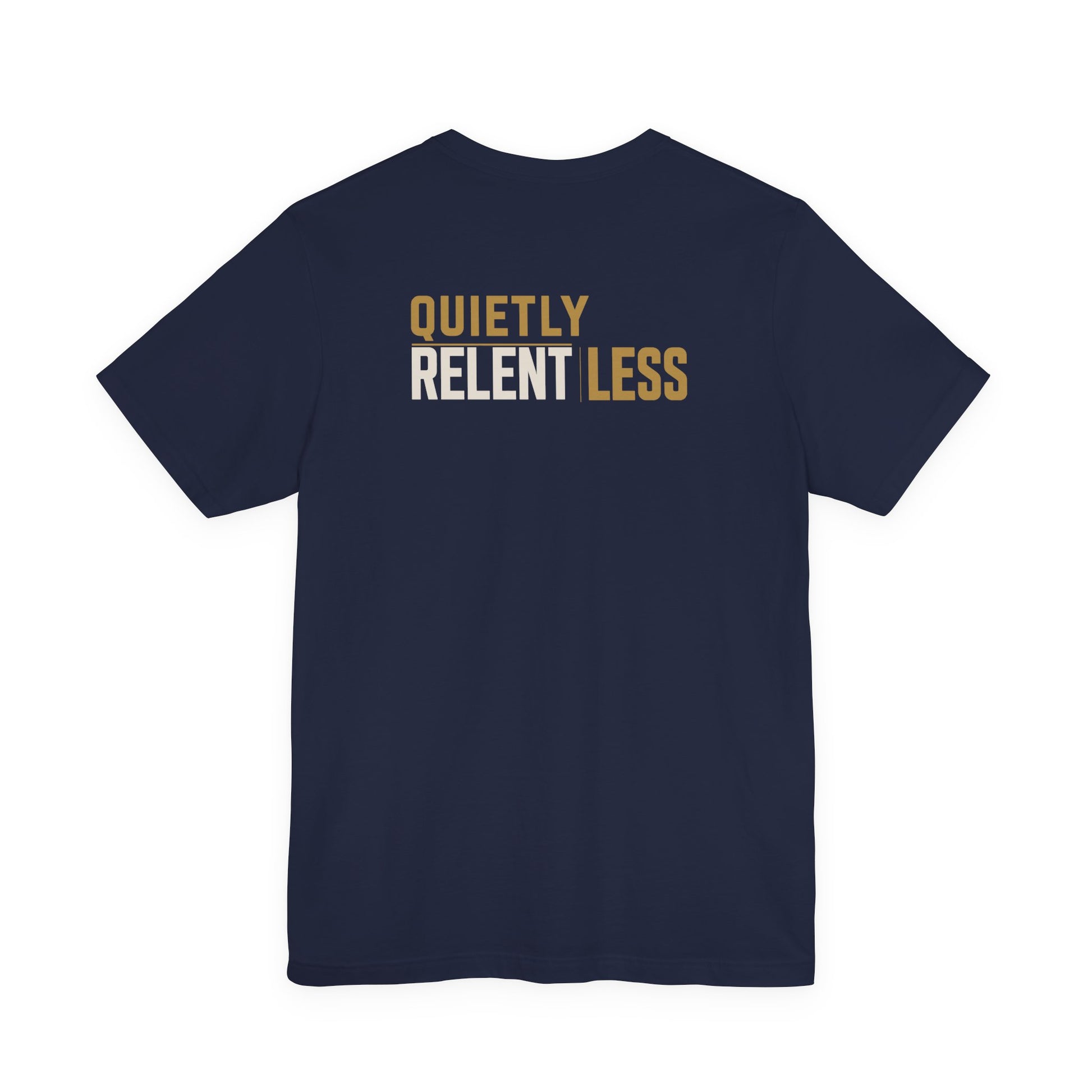 Back of Navy Quietly Relentless Doxa Kairos™ T-Shirt