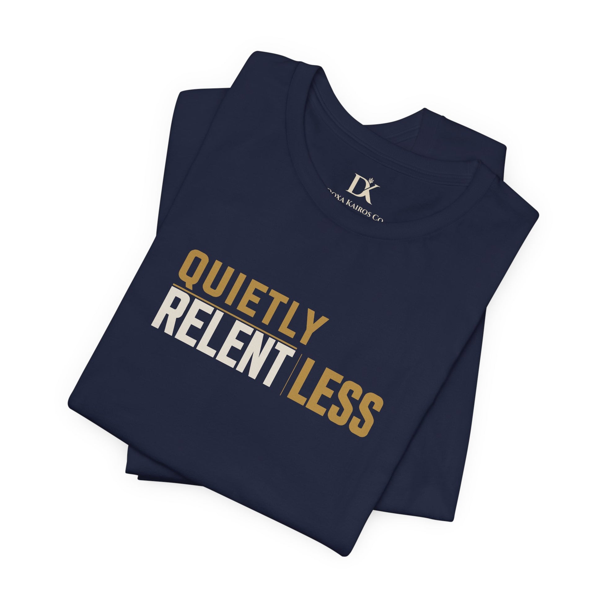 Folded Navy Quietly Relentless  Doxa Kairos™ T-Shirt