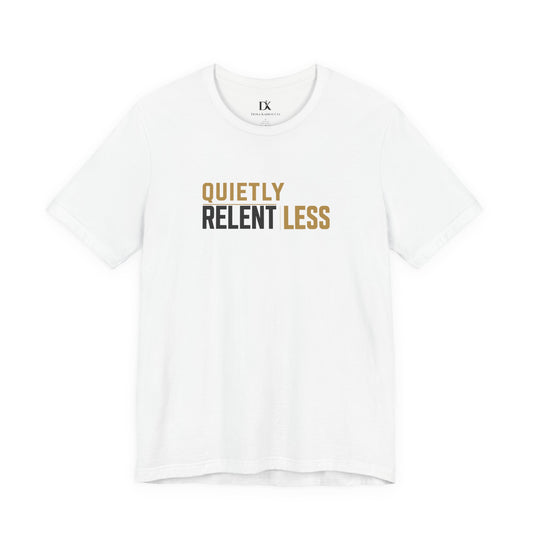 Front of White Quietly Relentless  Doxa Kairos™ T-Shirt
