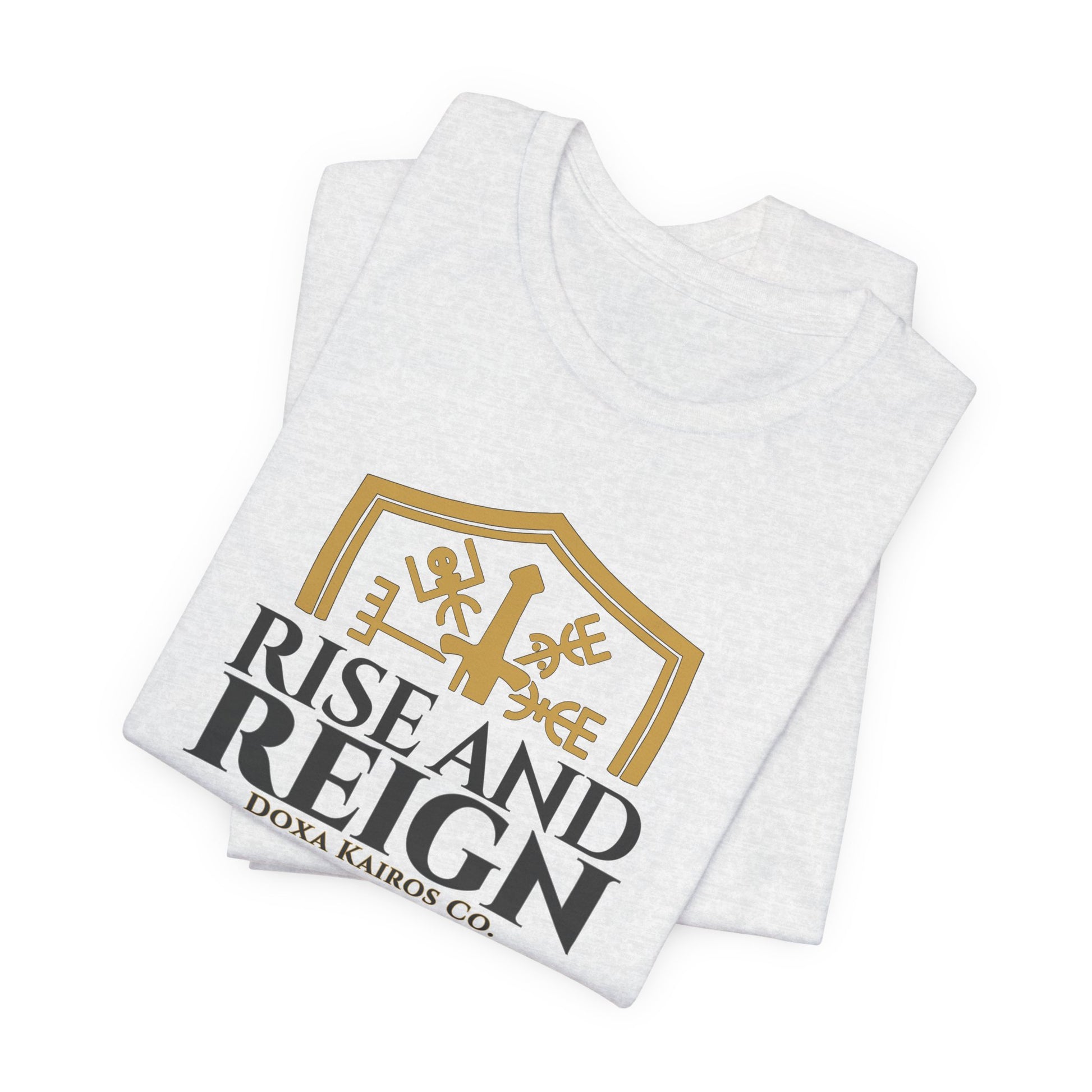 Folded Ash Rise and Reign Shield Doxa Kairos™ T-Shirt