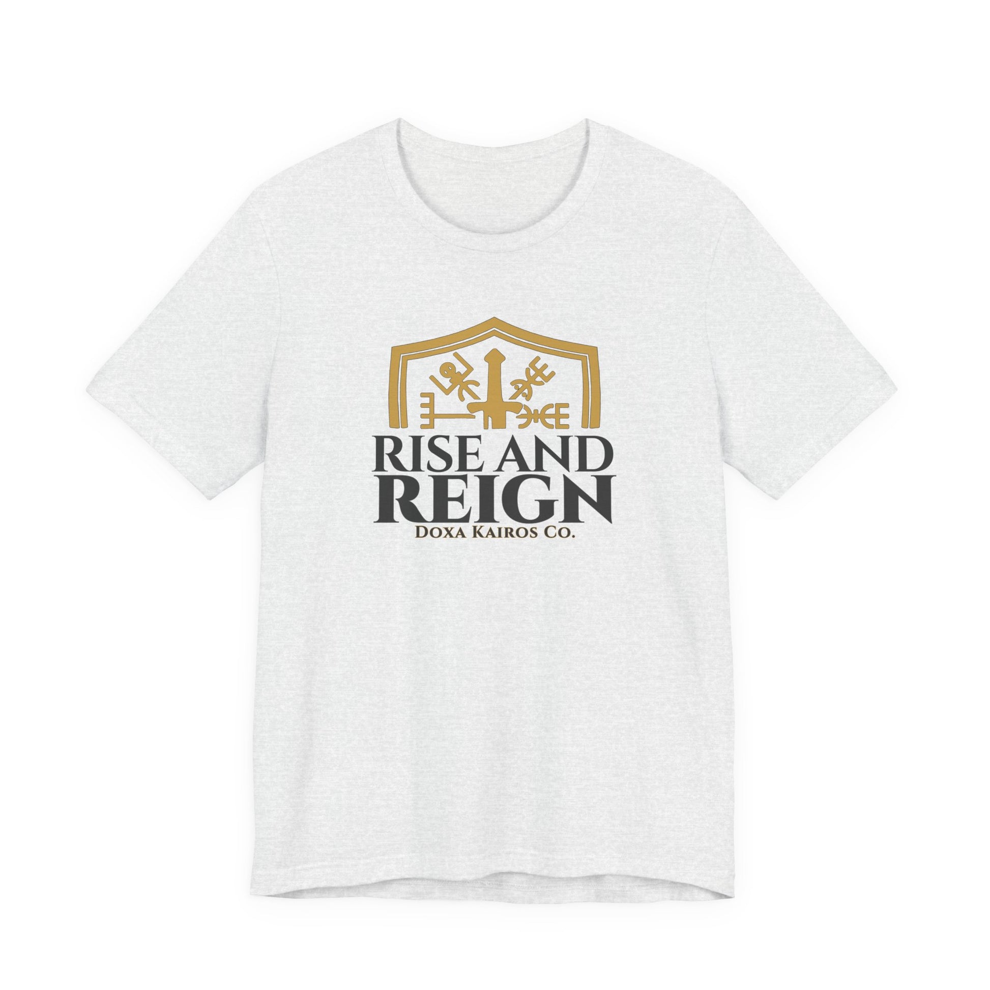 Front of Ash Rise and Reign Shield Doxa Kairos™ T-Shirt