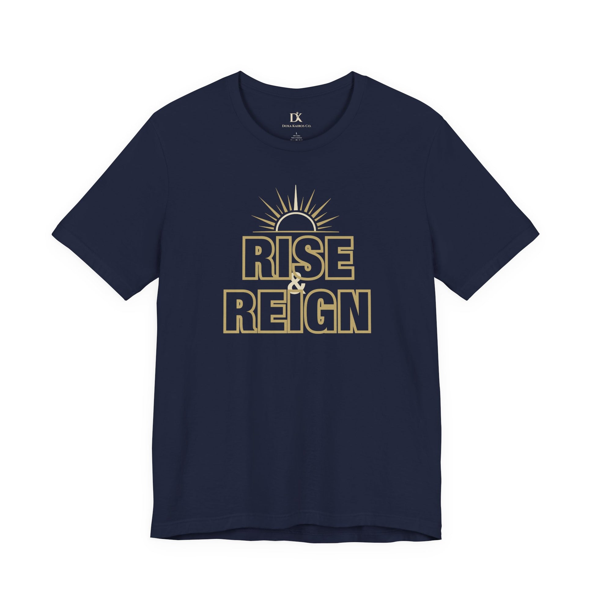 Front Navy Rise and Reign Sunrise Doxa Kairos™ T-Shirt