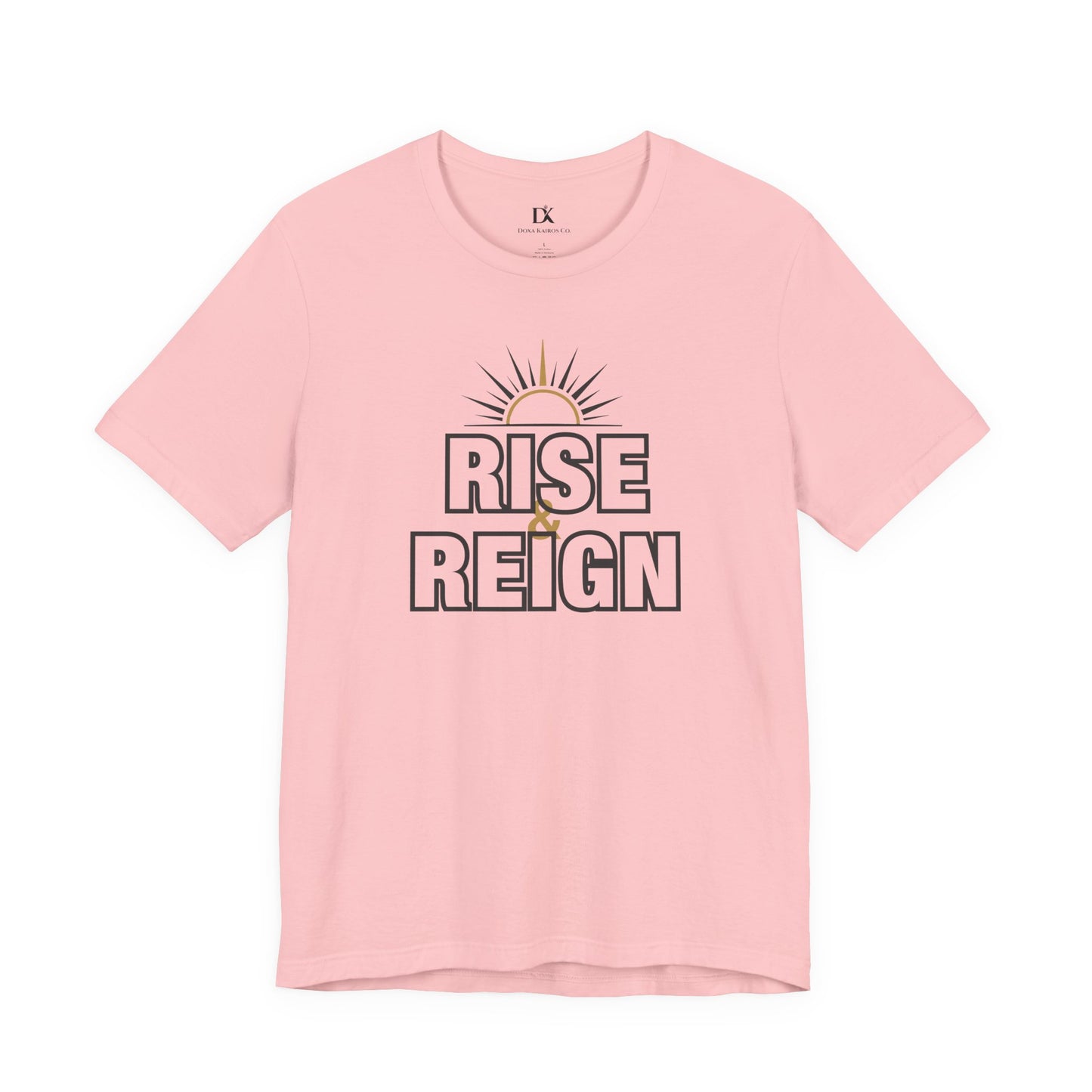 Front Pink Rise and Reign Sunrise Doxa Kairos™ T-Shirt
