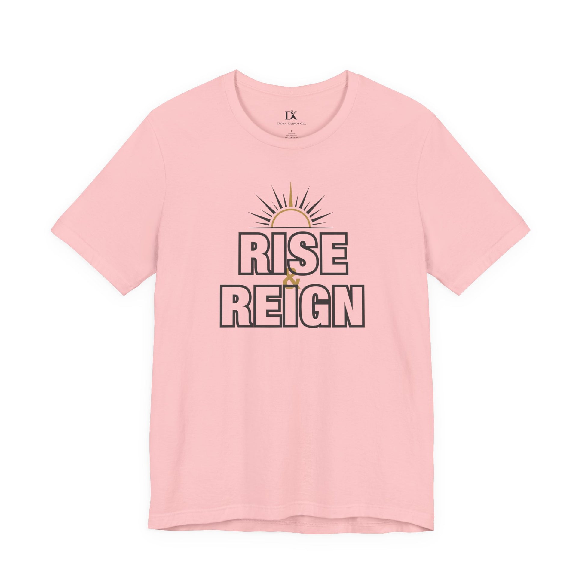 Front Pink Rise and Reign Sunrise Doxa Kairos™ T-Shirt