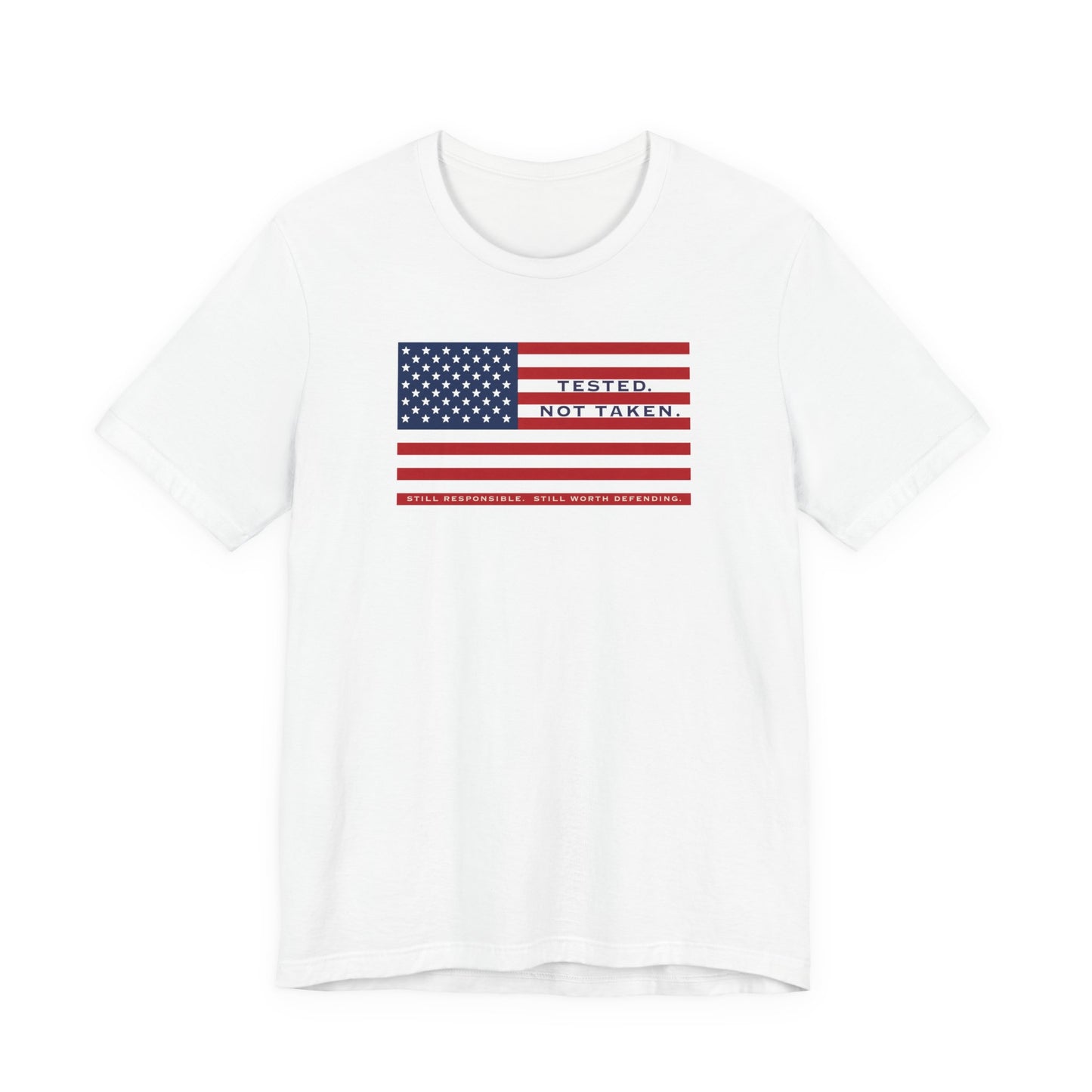 Front of White Tested Not Taken Doxa Kairos™ T-Shirt