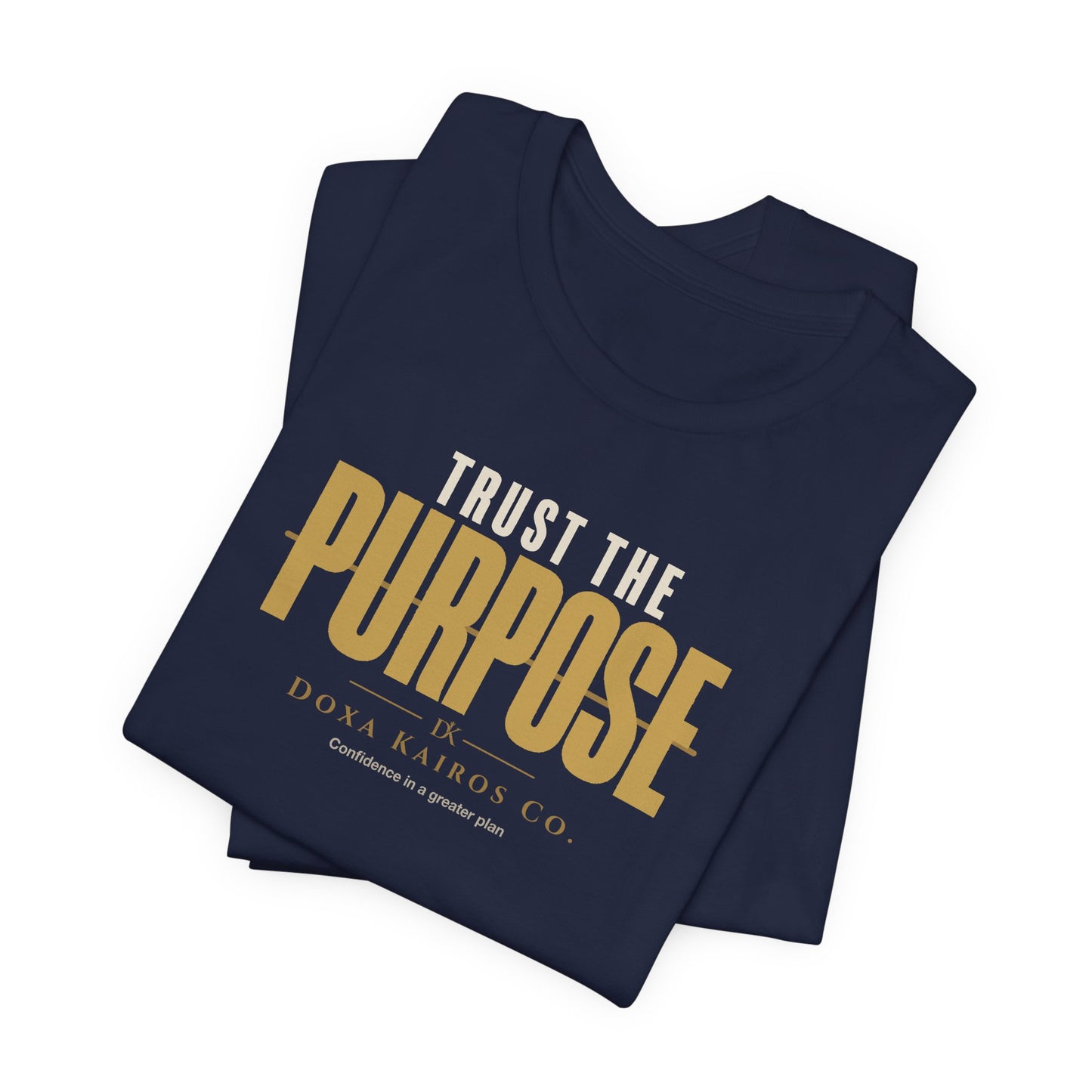 Folded Navy Trust the Purpose Doxa Kairos™ T-Shirt