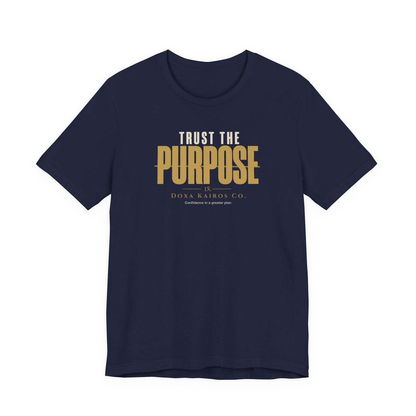 Front of Navy Trust the Purpose Doxa Kairos™ T-Shirt