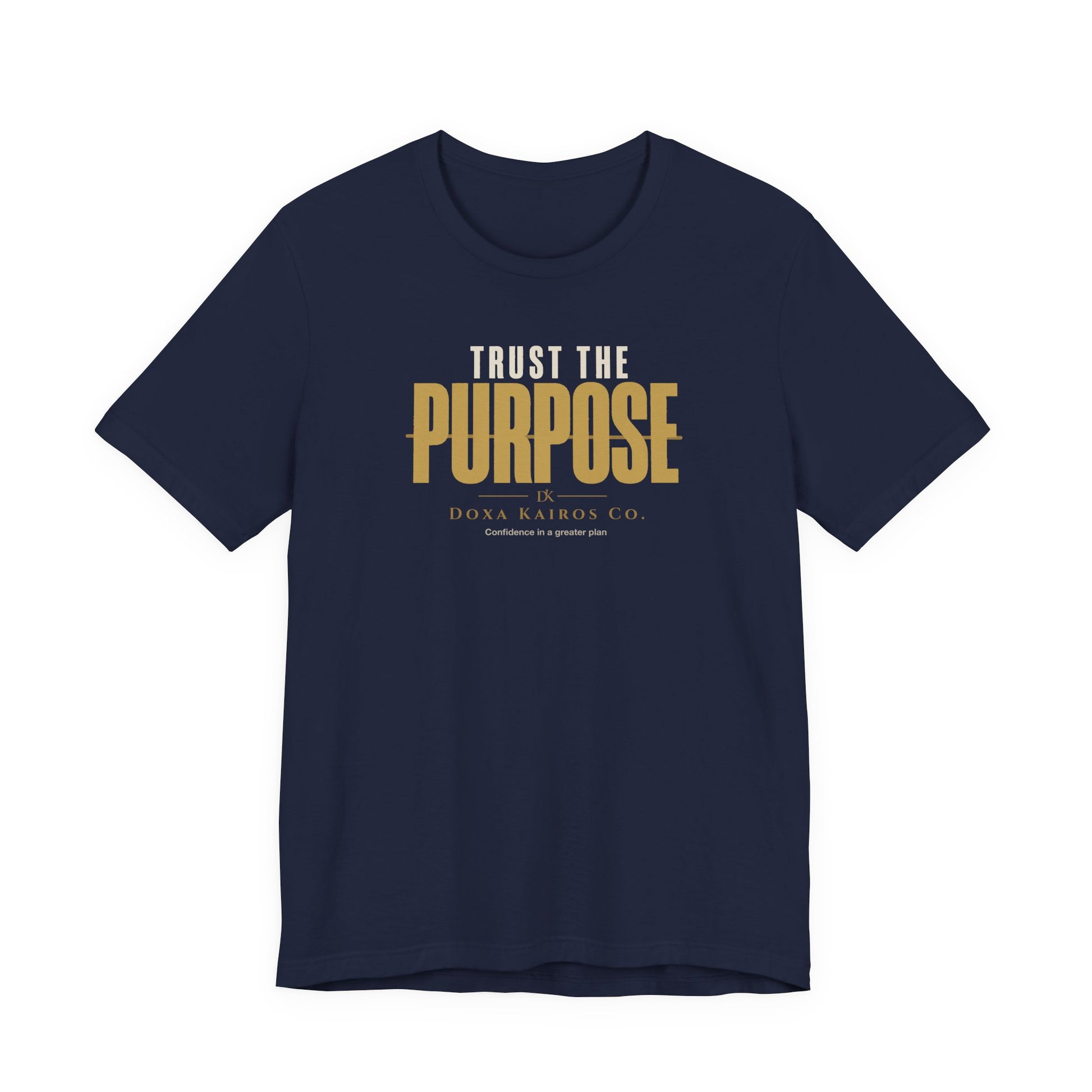 Front of Navy Trust the Purpose Doxa Kairos™ T-Shirt