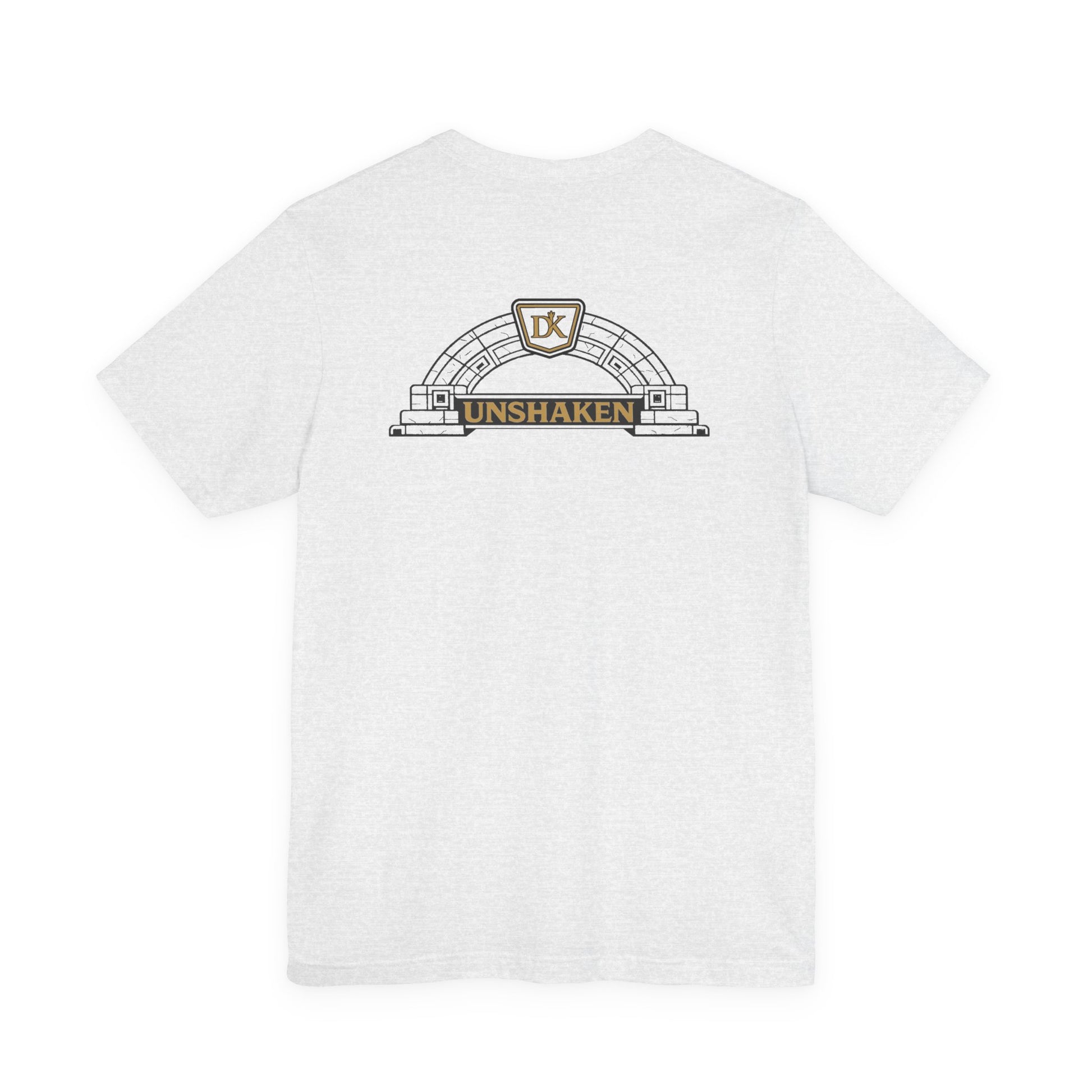 Back of Ash Unshaken Arch Doxa Kairos™ T-Shirt