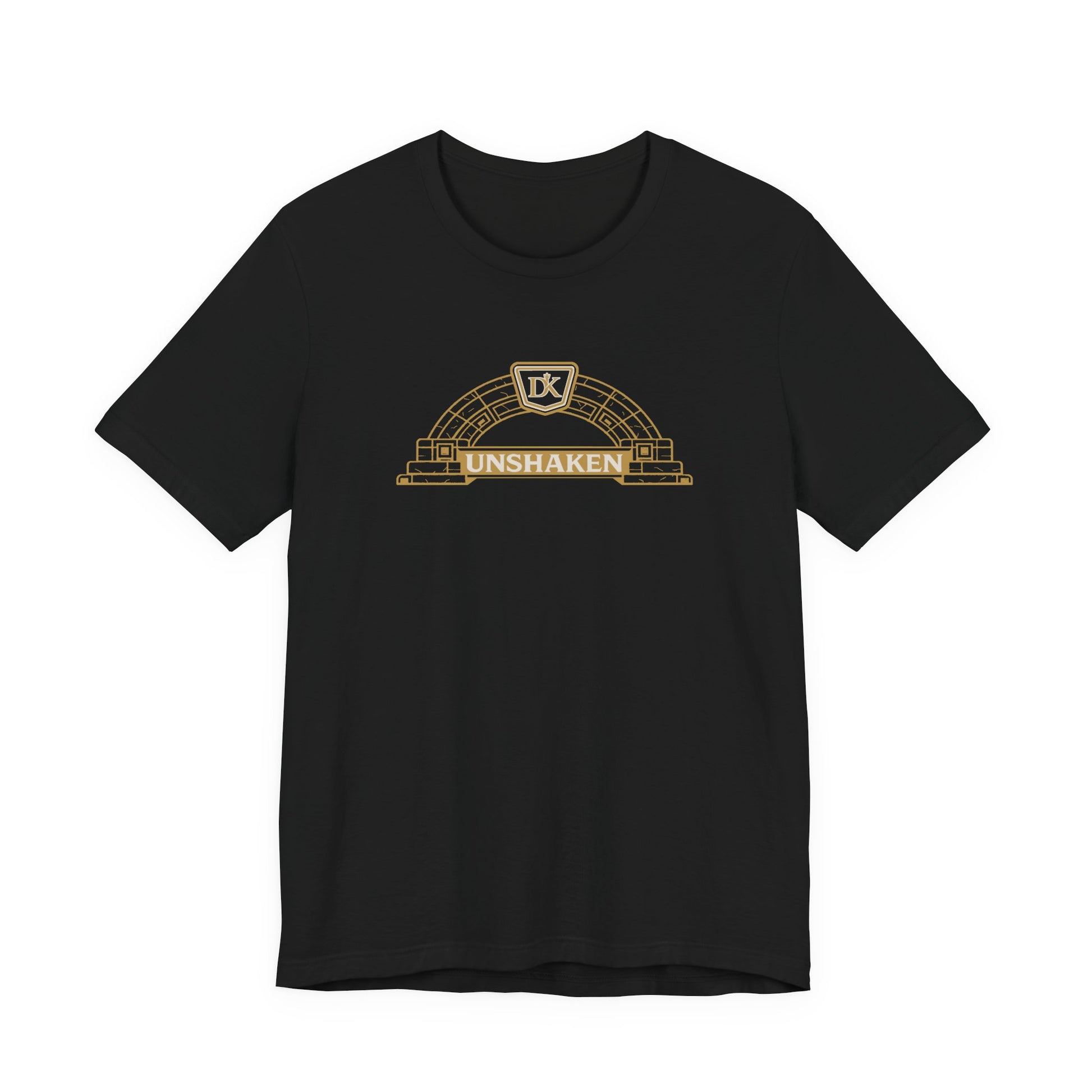Front of Black Unshaken Arch Doxa Kairos™ T-Shirt