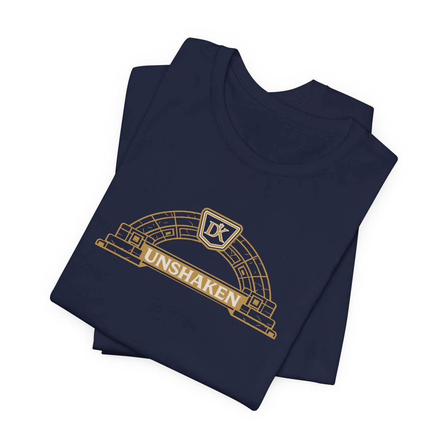 Folded Navy Unshaken Arch Doxa Kairos™ T-Shirt