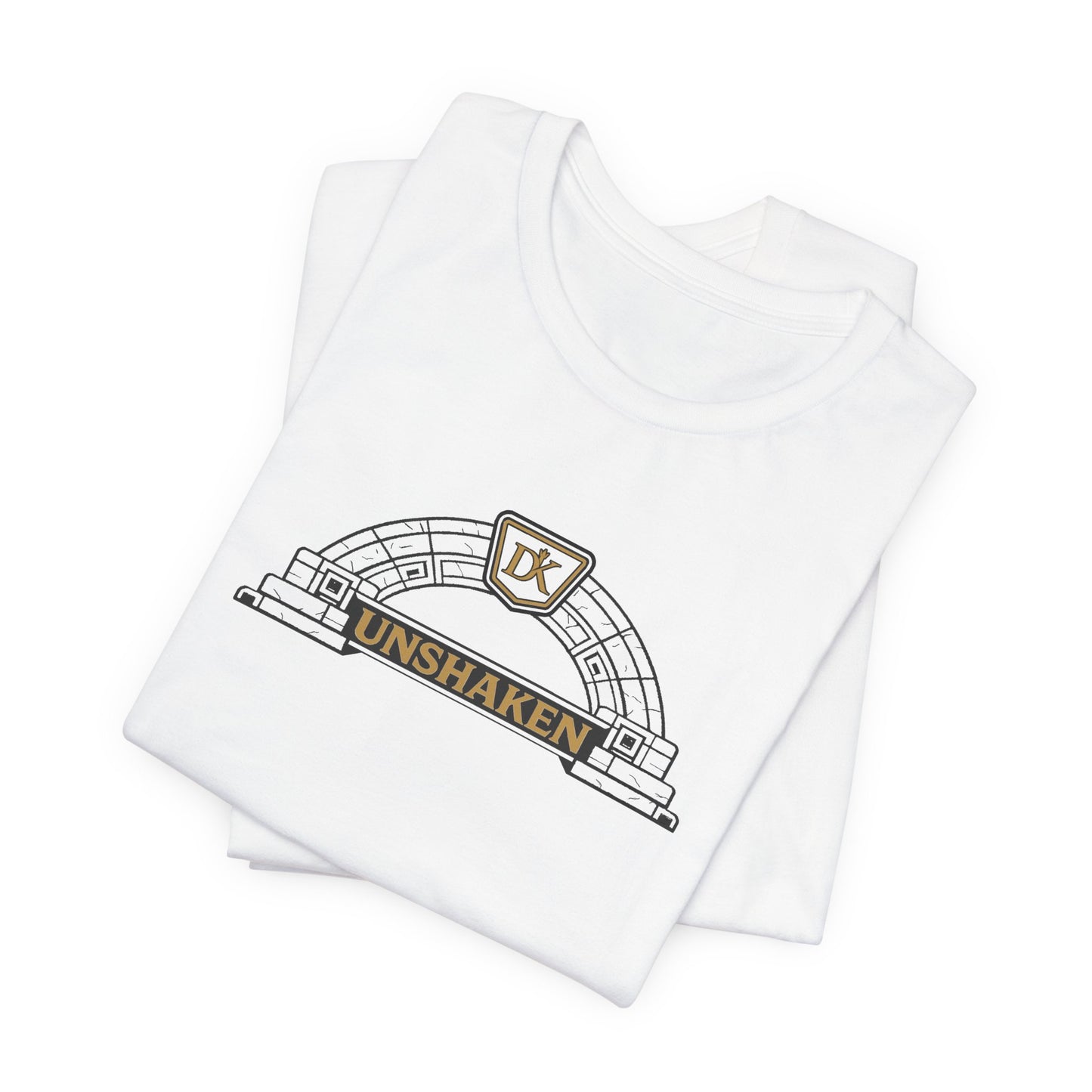 Folded White Unshaken Arch Doxa Kairos™ T-Shirt