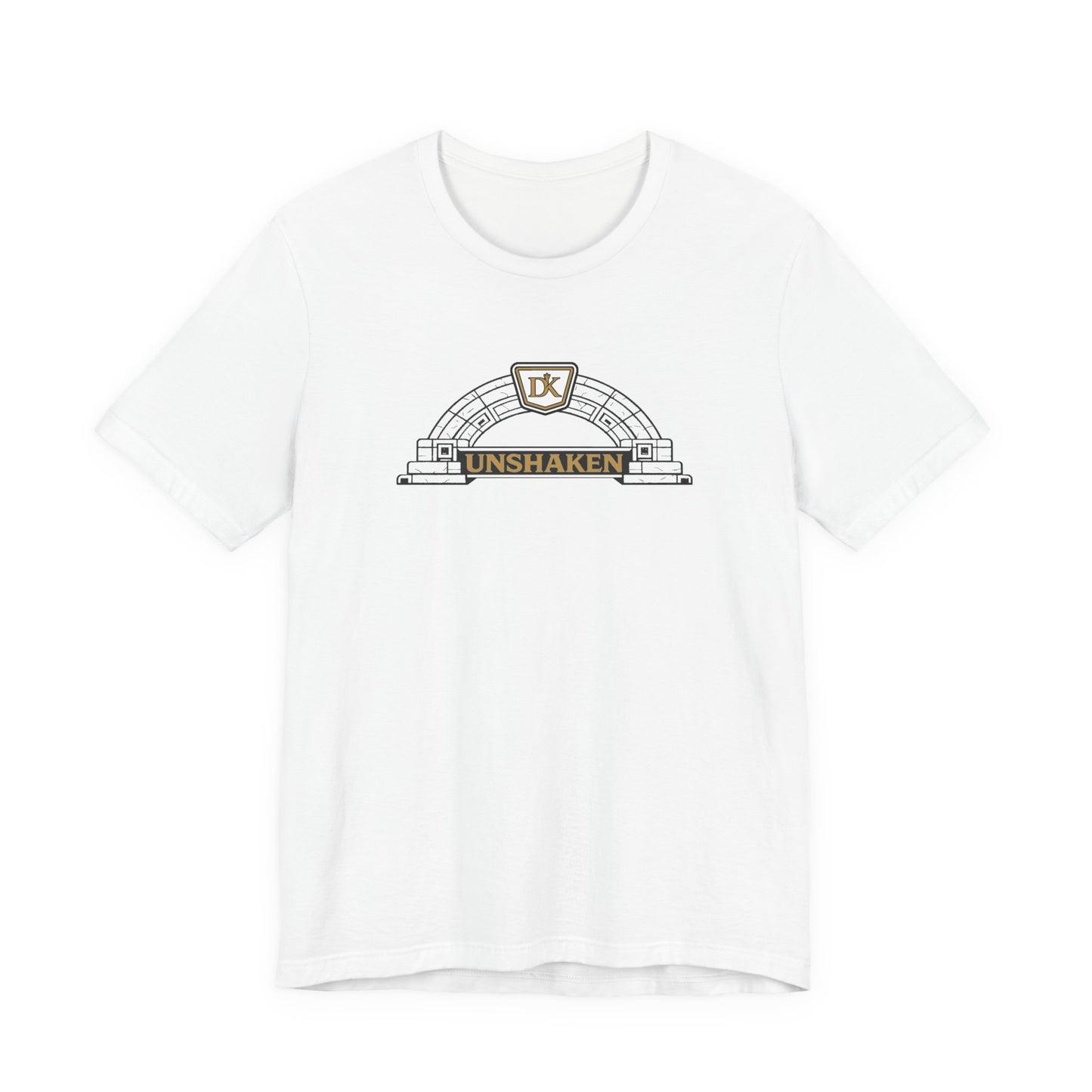 Front of White Unshaken Arch Doxa Kairos™ T-Shirt