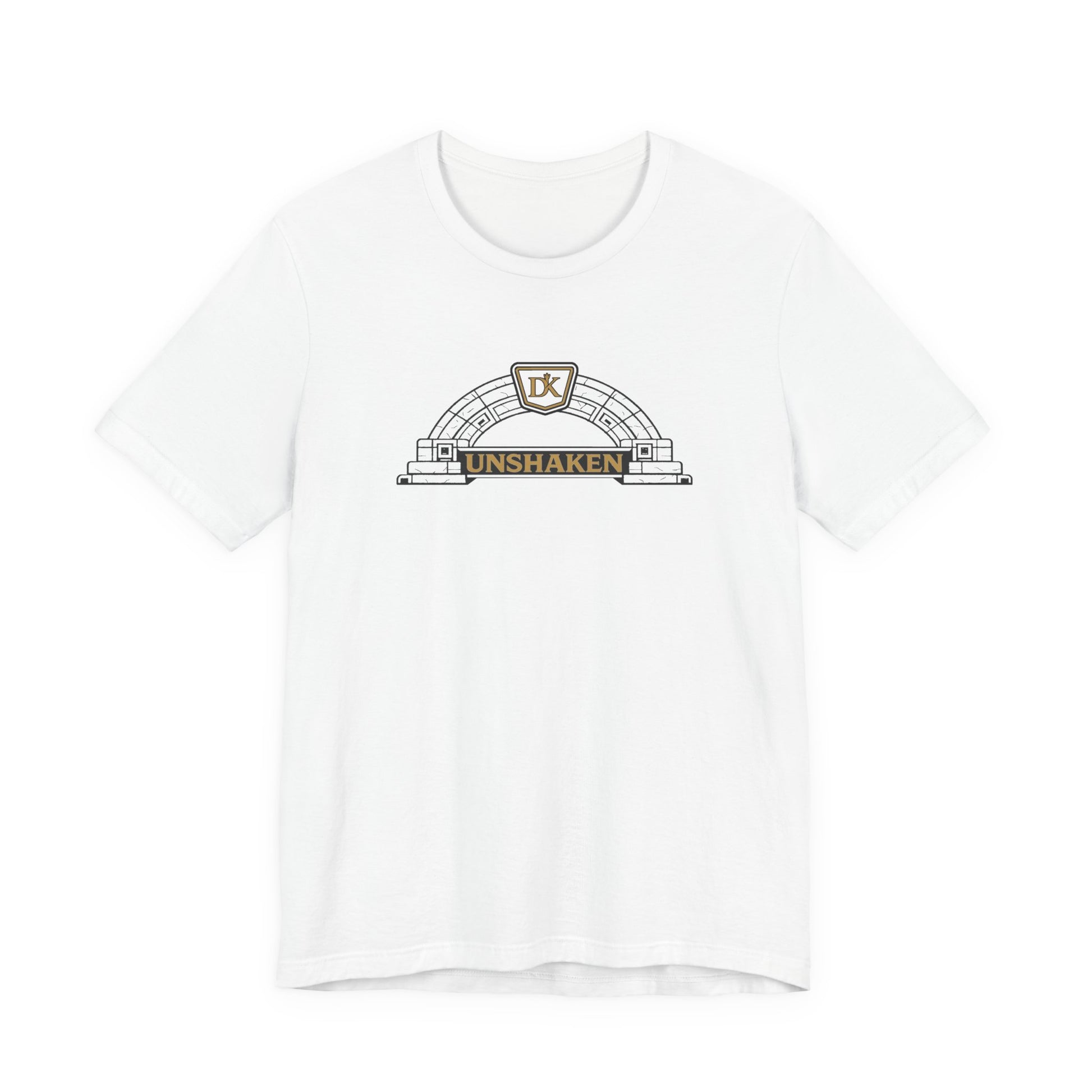 Front of White Unshaken Arch Doxa Kairos™ T-Shirt
