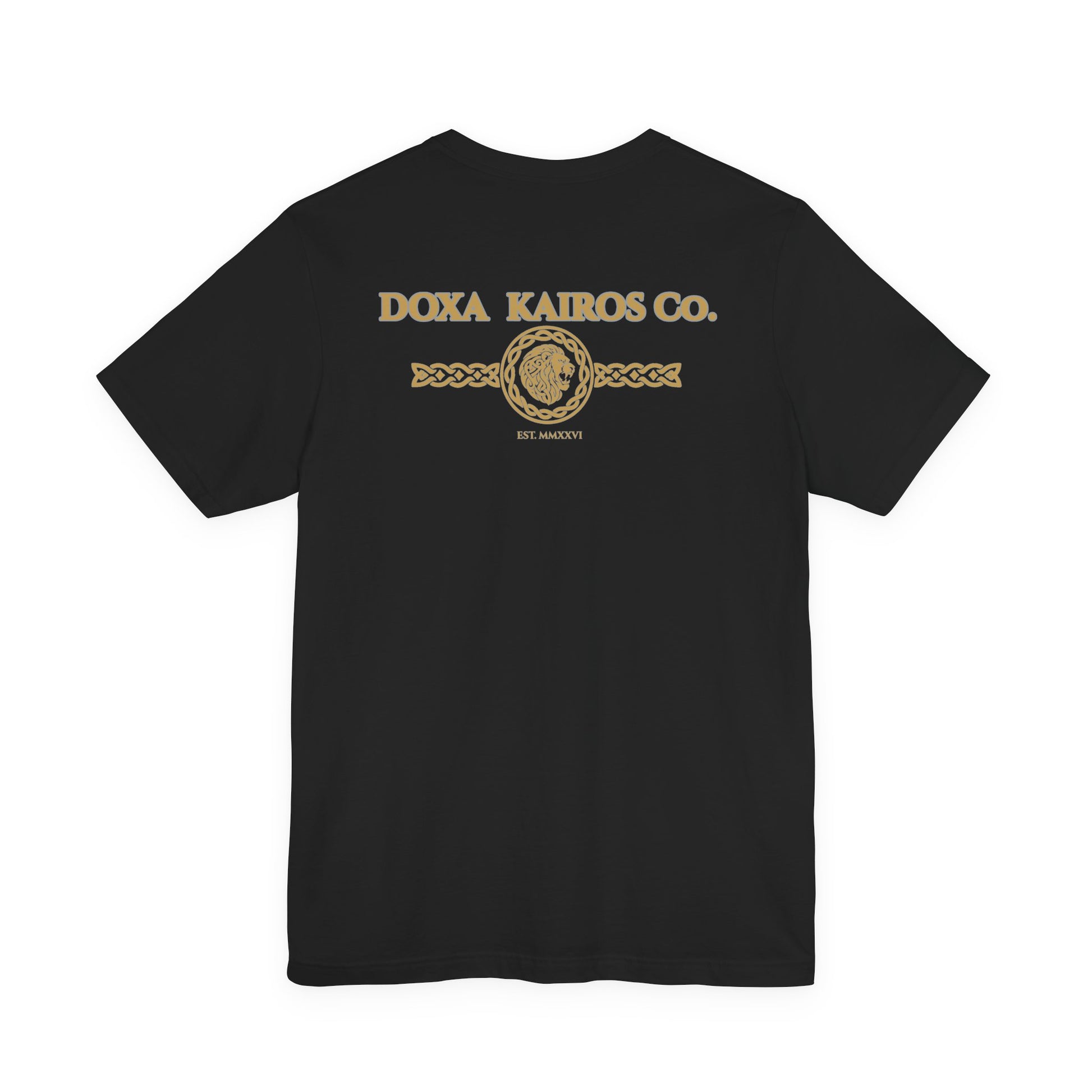Back of Black Vintage DK Logo Doxa Kairos™ T-Shirt