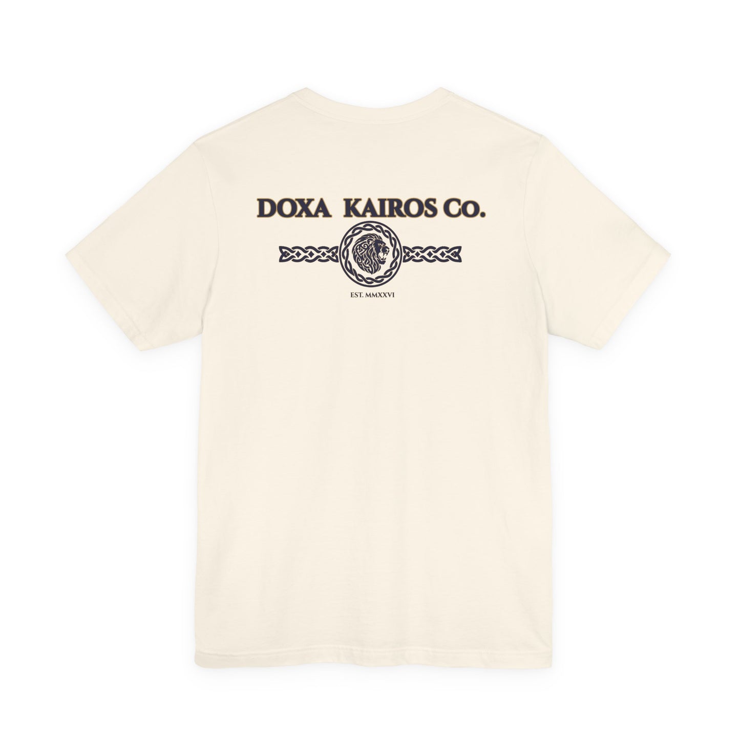 Back of Natural Vintage DK Logo Doxa Kairos™ T-Shirt
