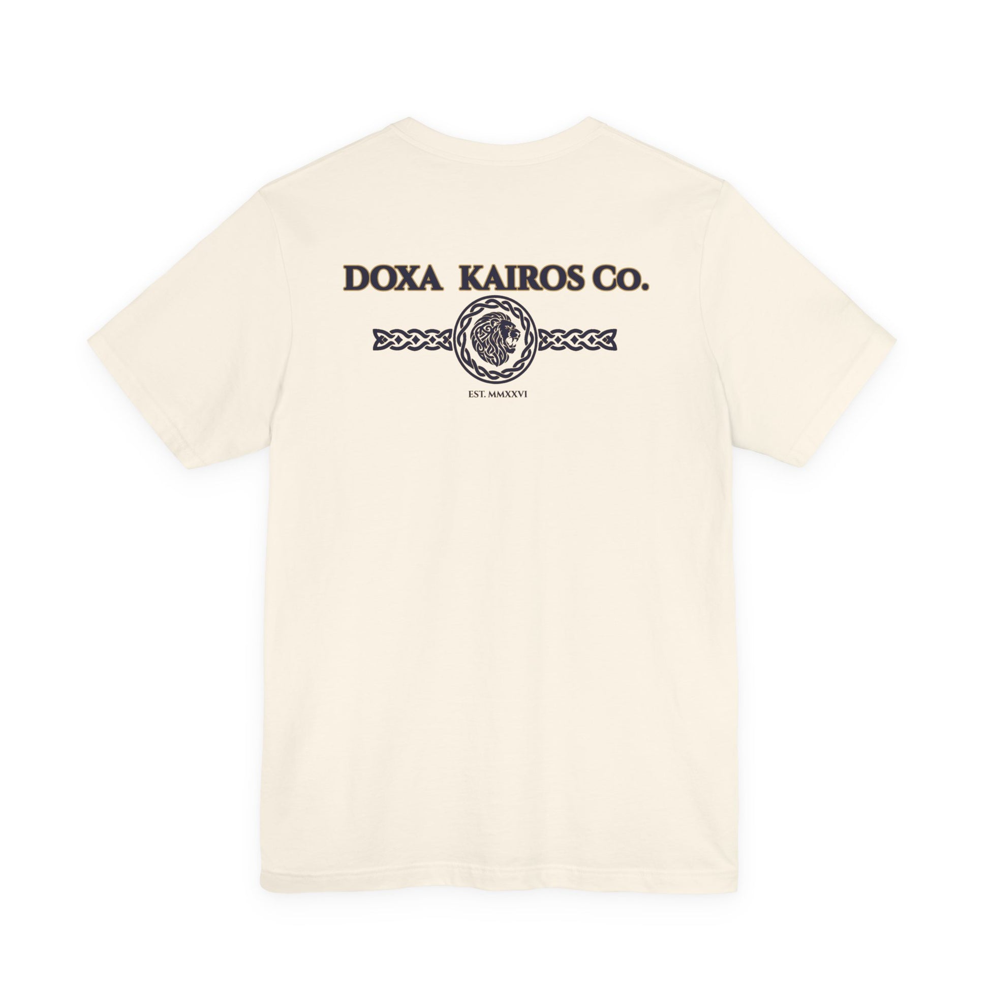 Back of Natural Vintage DK Logo Doxa Kairos™ T-Shirt