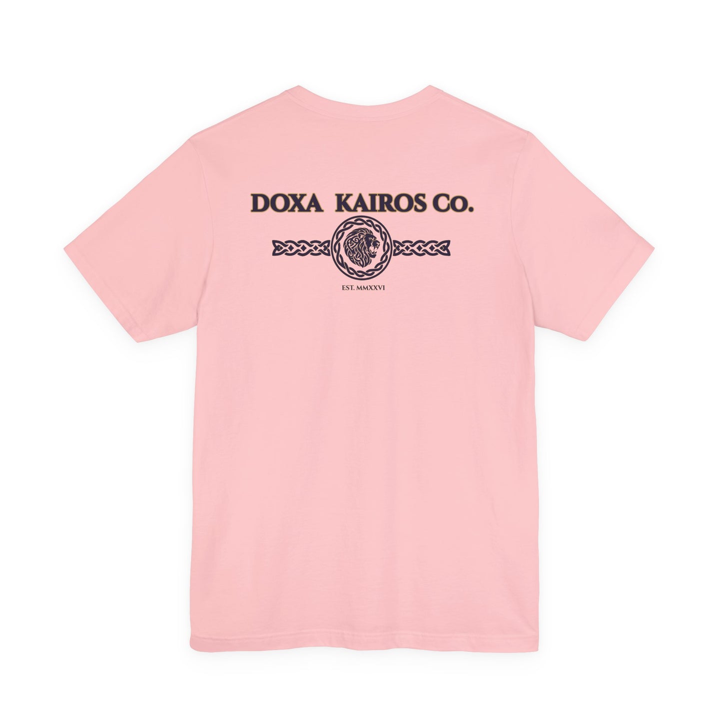 Back of Pink Vintage DK Logo Doxa Kairos™ T-Shirt