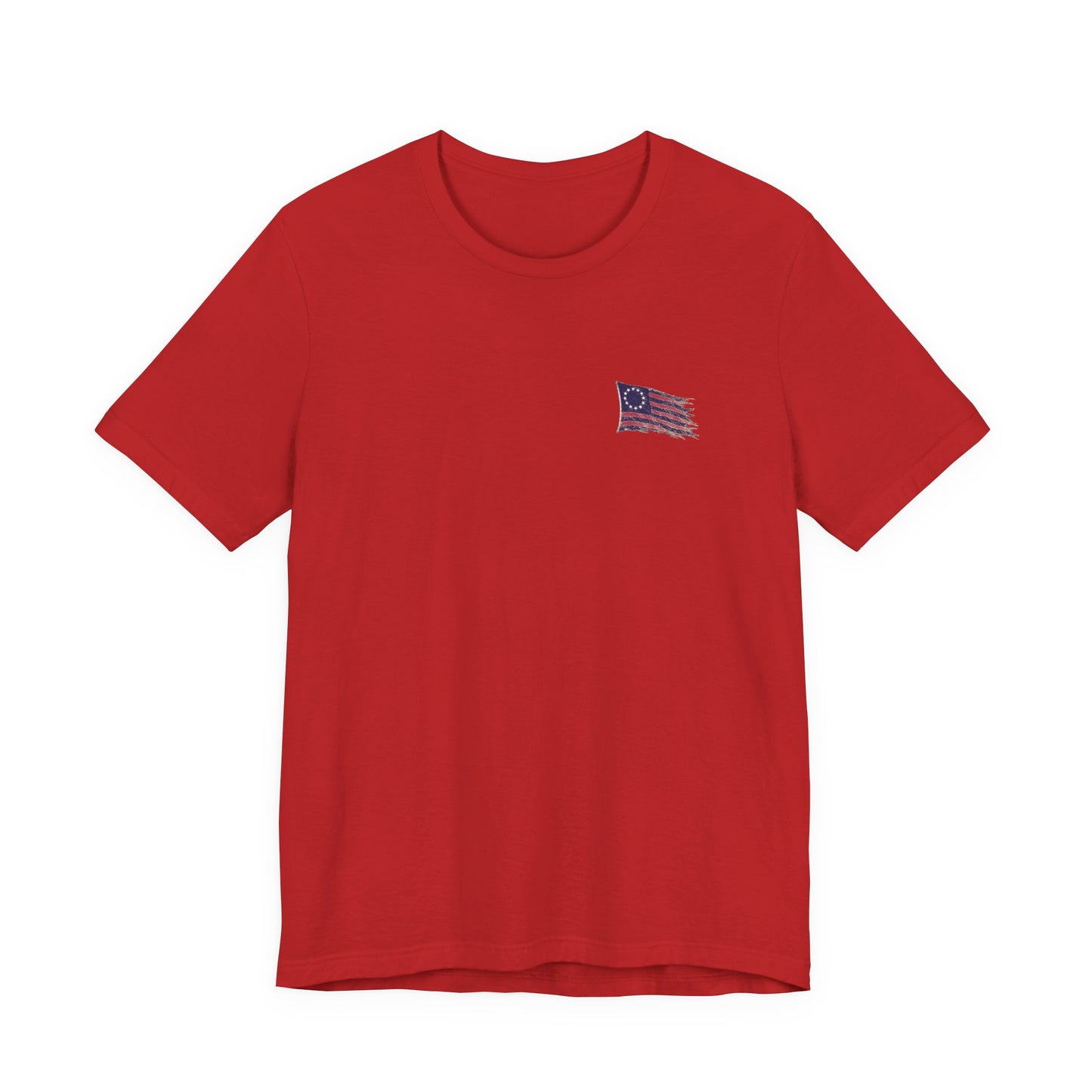 Front Logo of Red Weathered Still Standing Doxa Kairos™ T-Shirt
