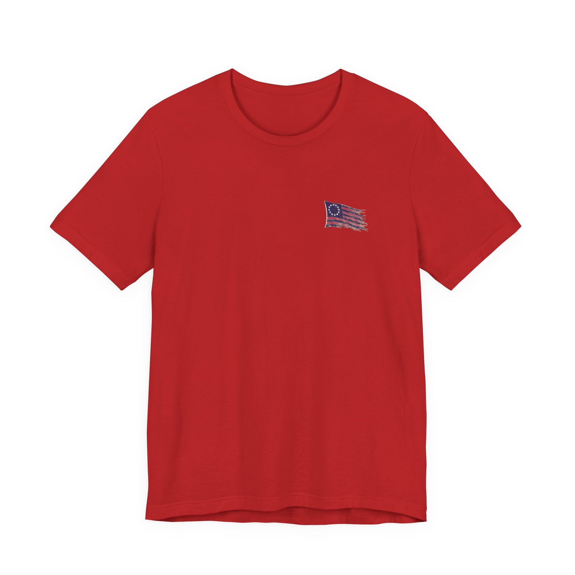 Front Logo of Red Weathered Still Standing Doxa Kairos™ T-Shirt