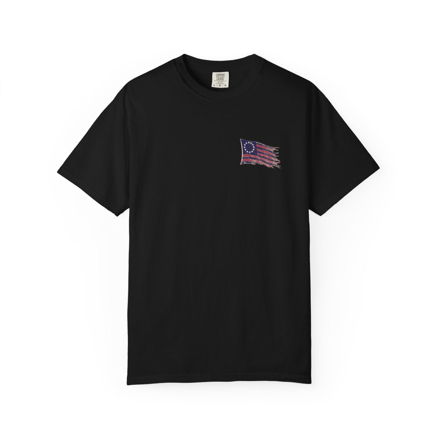 Front logo of Black Weathered Still Standing Kairos™ Signature T-Shirt