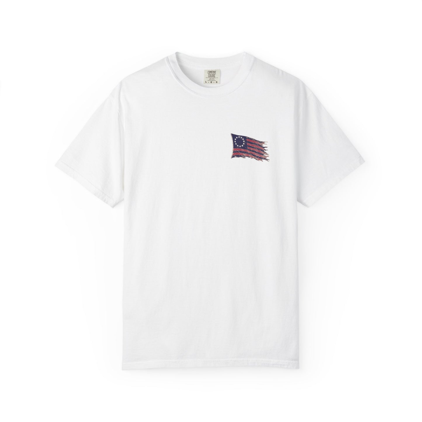 Front Logo of White Weathered Still Standing Kairos™ Signature T-Shirt