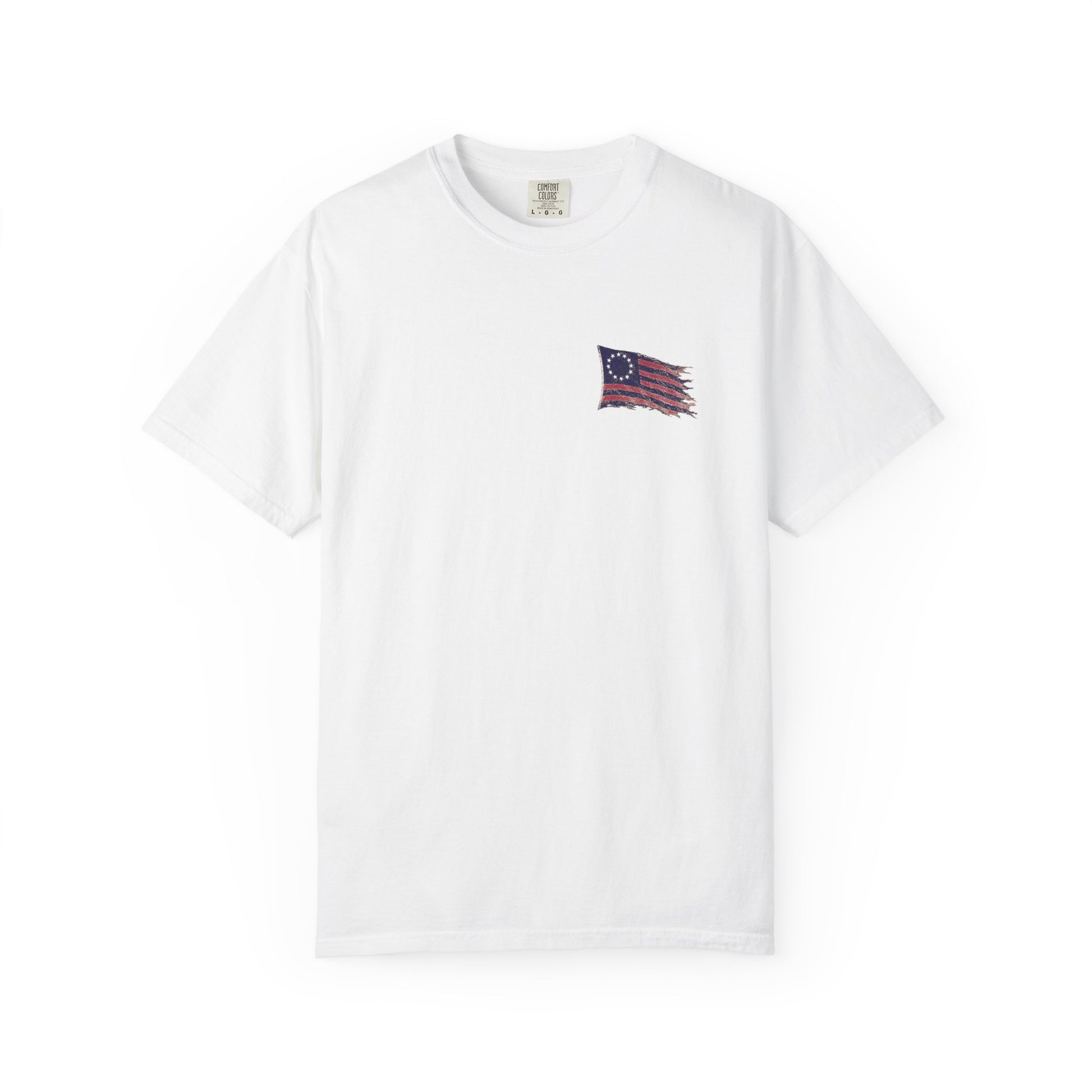 Front Logo of White Weathered Still Standing Kairos™ Signature T-Shirt