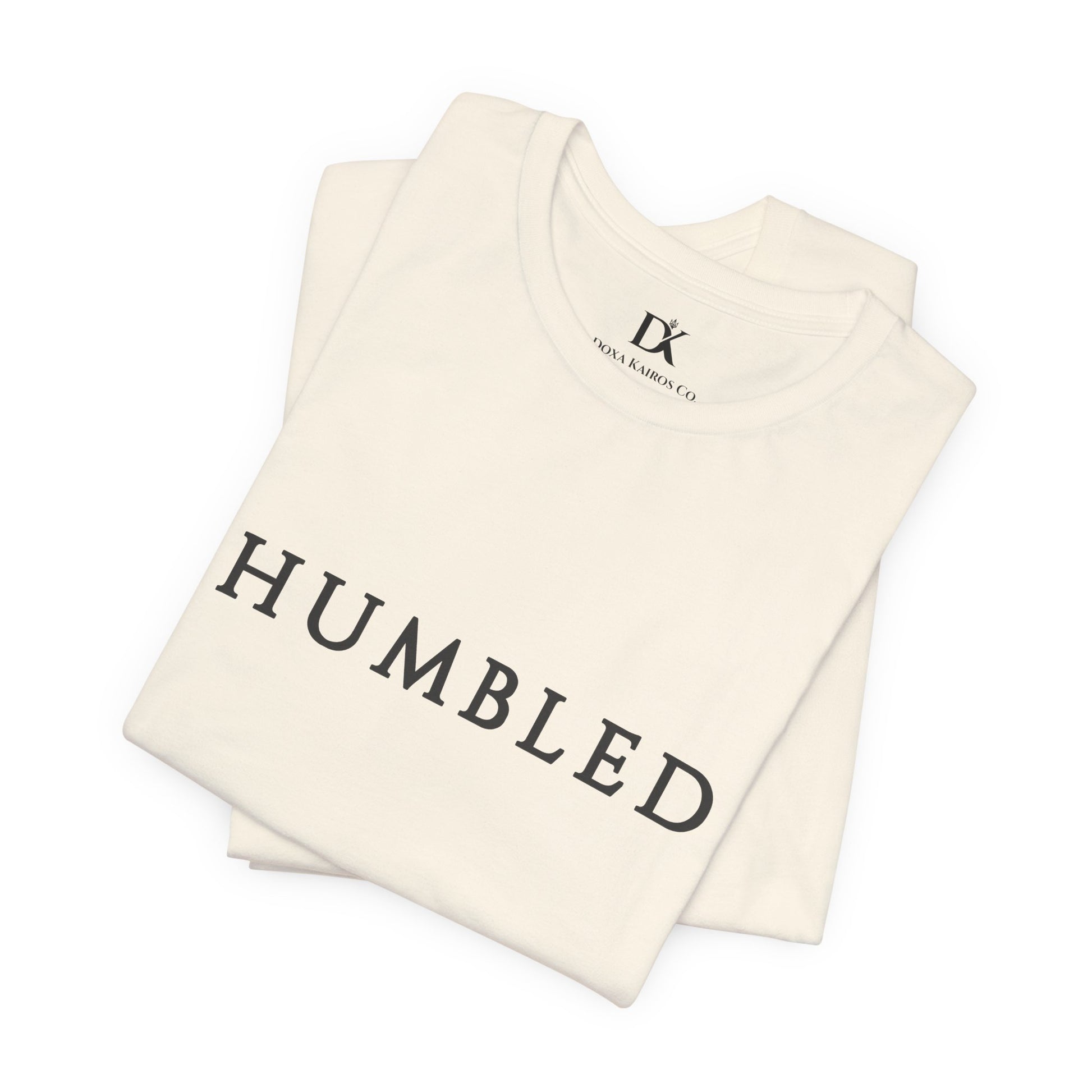 Folded Natural Humbled Wordmark  Doxa Kairos™ T-Shirt