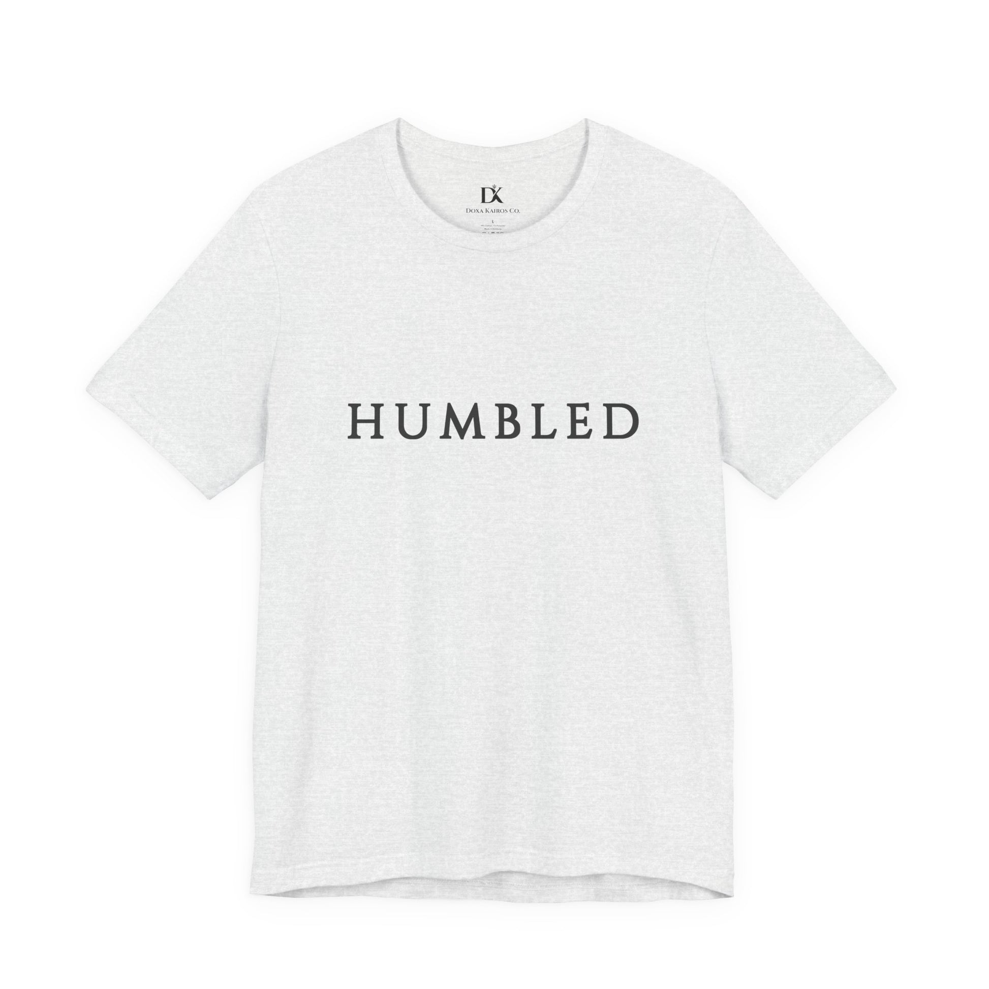 Front of Ash Humbled Wordmark  Doxa Kairos™ T-Shirt