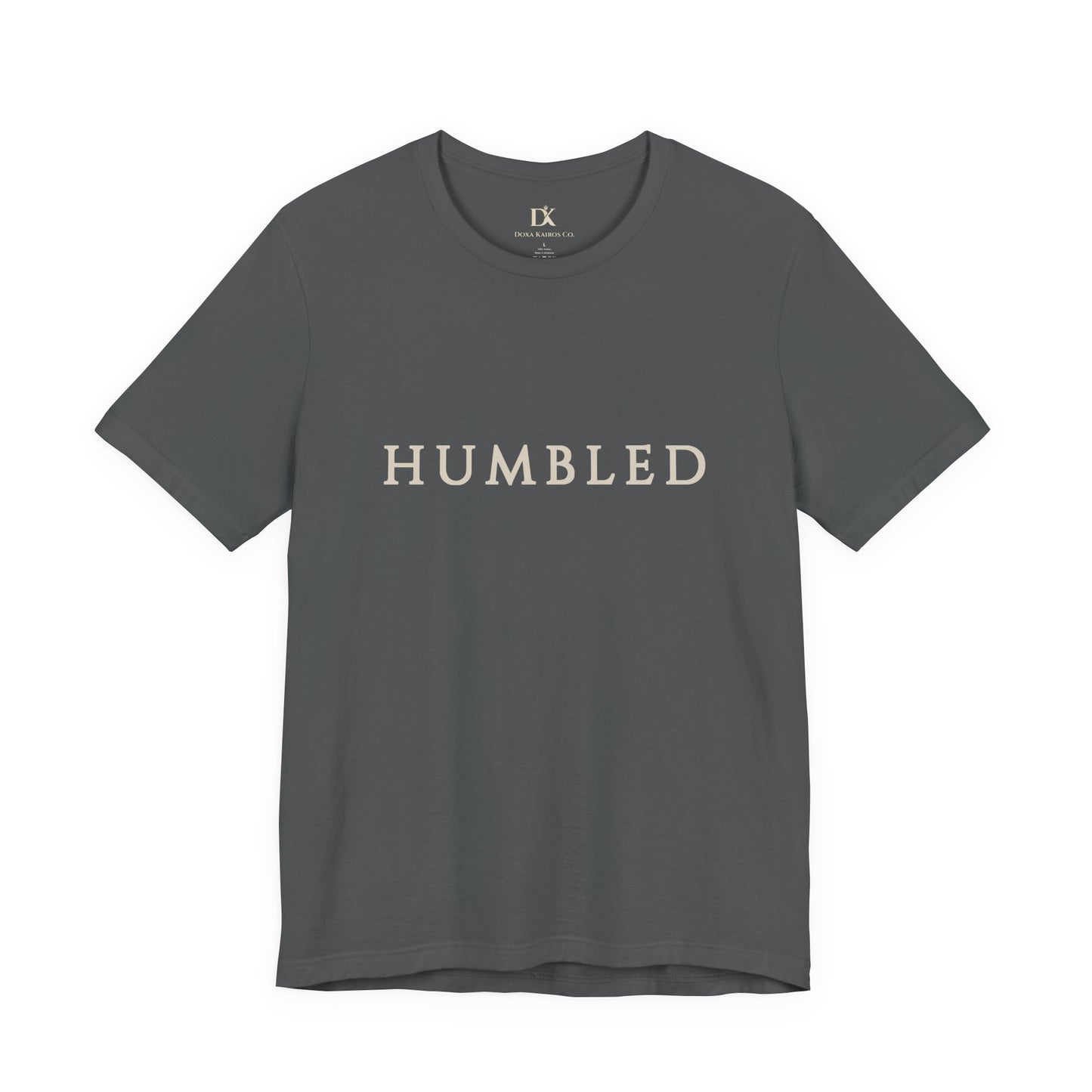 Front of Asphalt Humbled Wordmark  Doxa Kairos™ T-Shirt