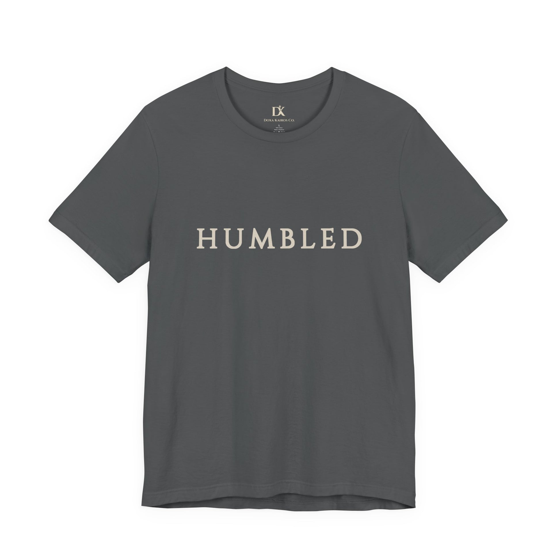Front of Asphalt Humbled Wordmark  Doxa Kairos™ T-Shirt