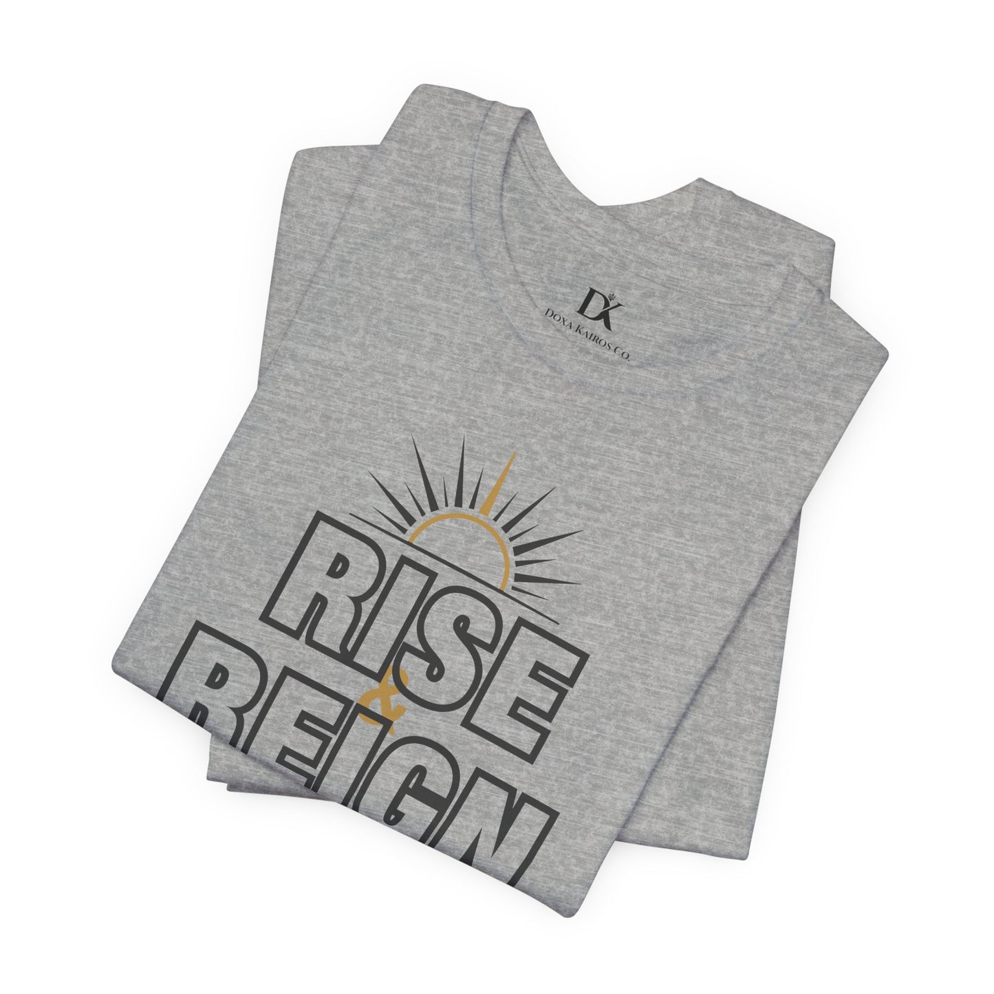 Folded Grey Rise and Reign Sunrise Doxa Kairos™ T-Shirt