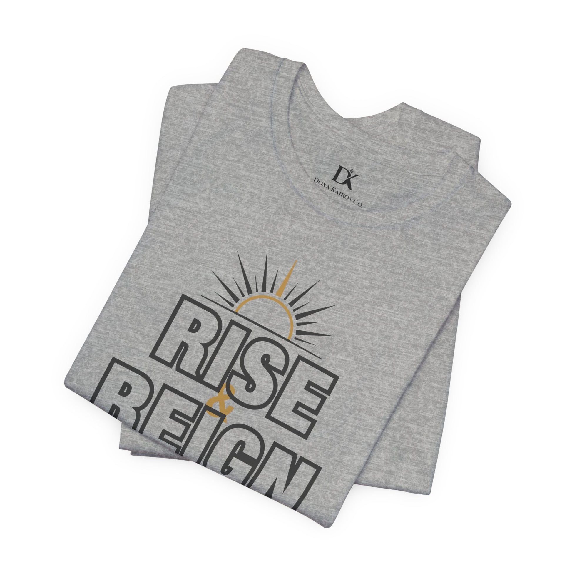 Folded Grey Rise and Reign Sunrise Doxa Kairos™ T-Shirt